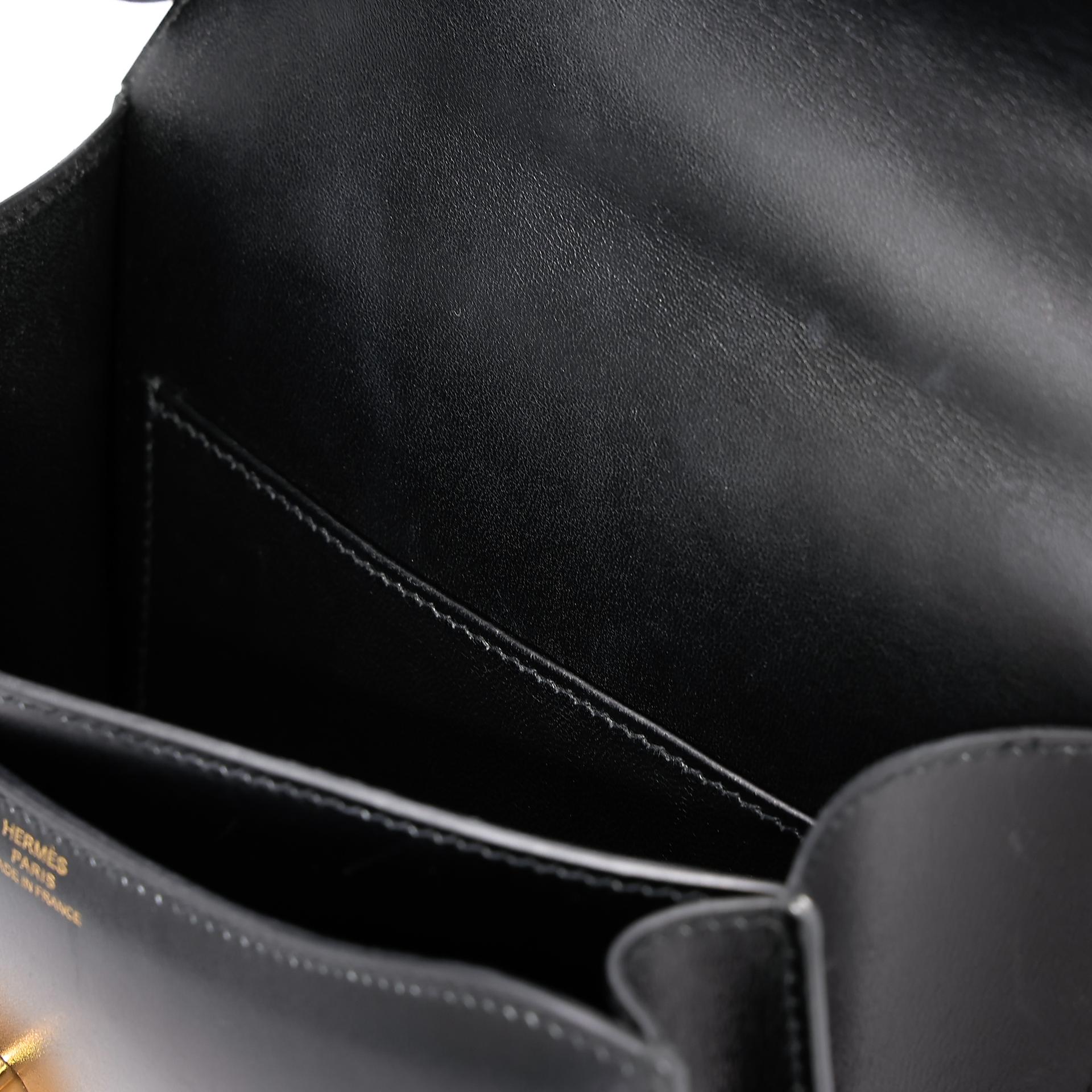 A美品 HERMÈS 爱马仕 Constance 康康 Mini 19 89 黑色 Noir Box牛皮 金扣 Y刻 2020年 - 33
