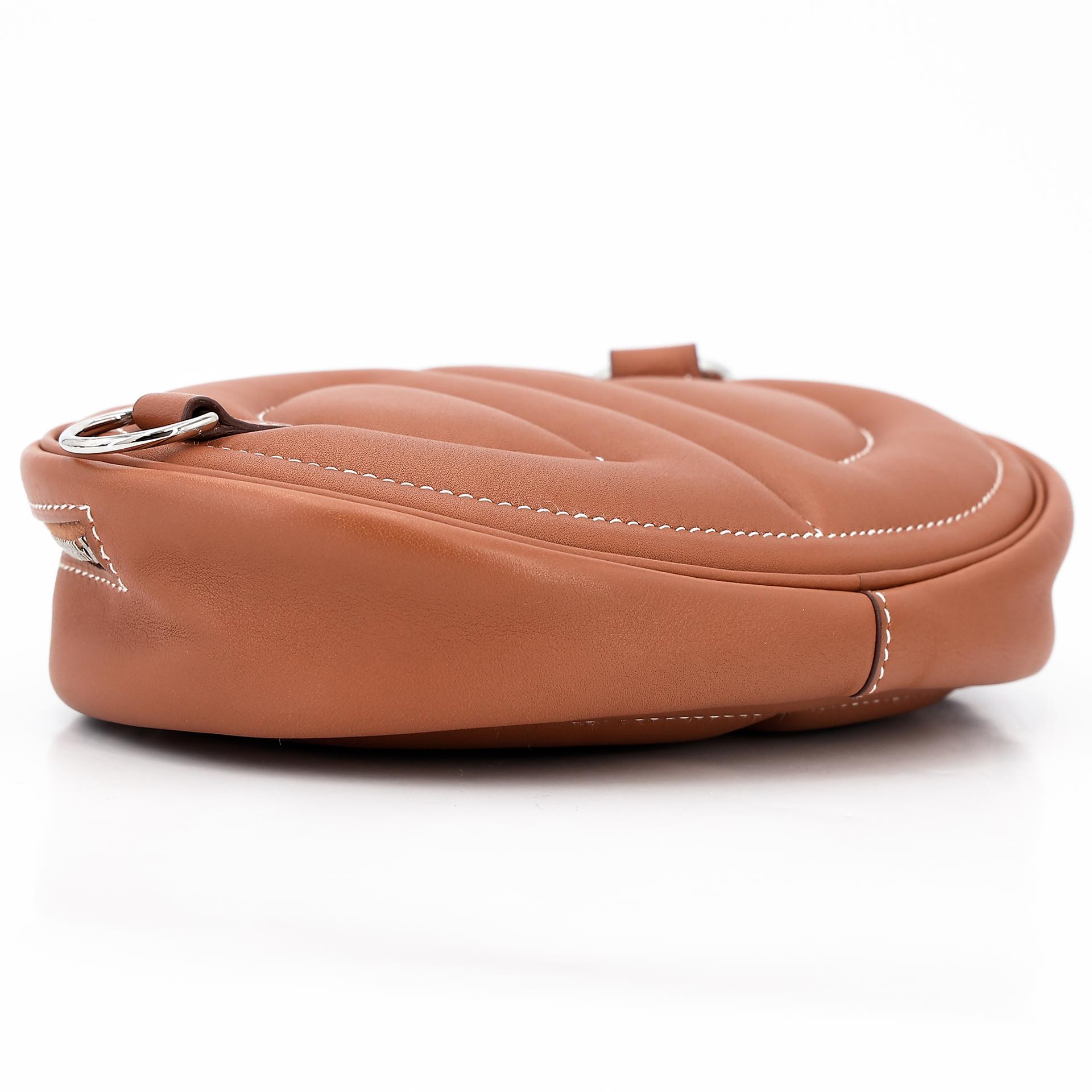 Excellent ( Rank SA ) HERMÈS In-The-Loop belt bag Gold (37) Swift Palladium hardware D (2019) - 10
