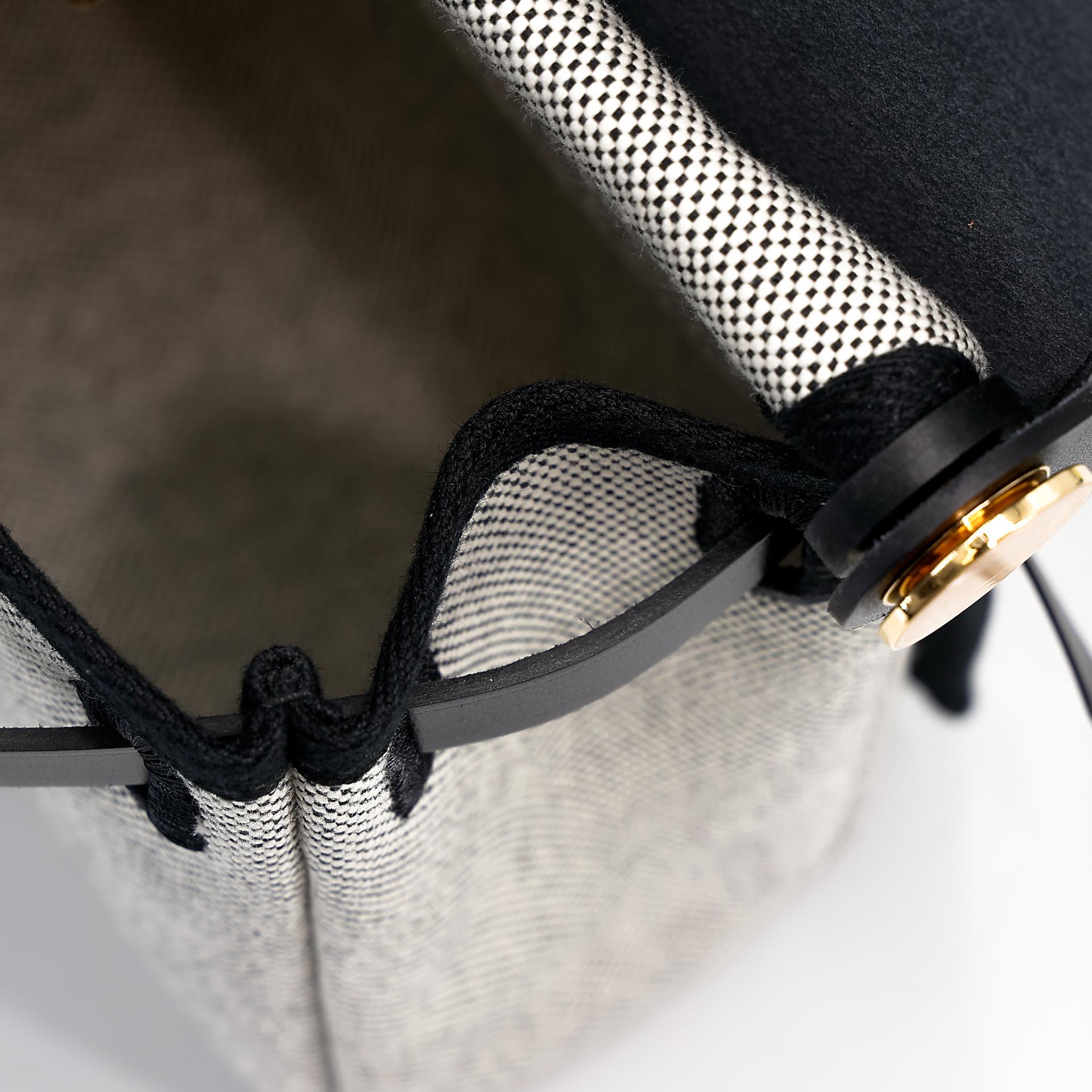 Brand New ( Rank N ) HERMÈS Herbag Zip Mini 20 Black (89) Leather Canvas Gold hardware W (2024) - 15