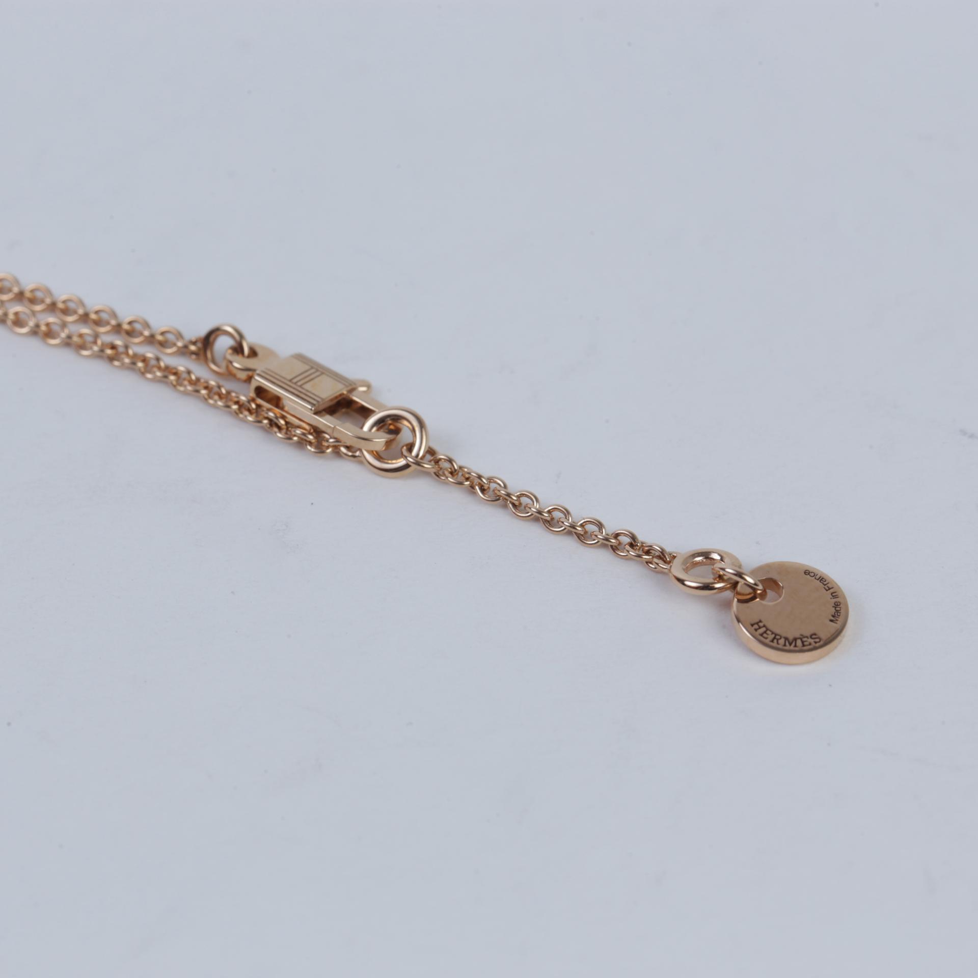 Unused ( Rank NS ) HERMÈS Amulettes Constance pendant Black Rose Gold Rose Gold hardware - 4