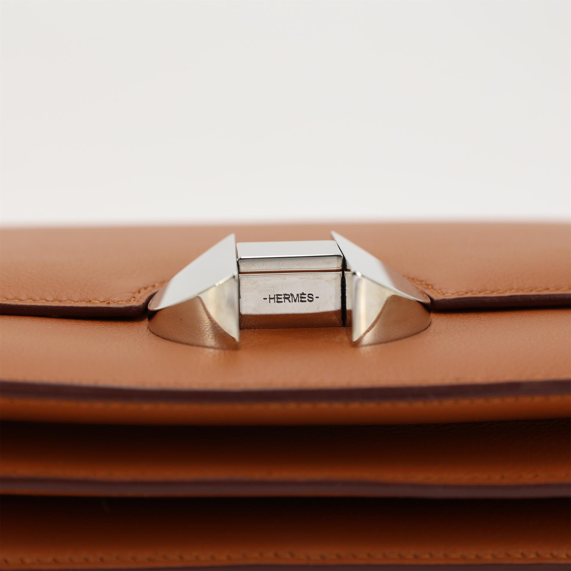 Excellent ( Rank SA ) HERMÈS 2002-20 Gold (37) Evercolor Palladium hardware D (2019) - 9