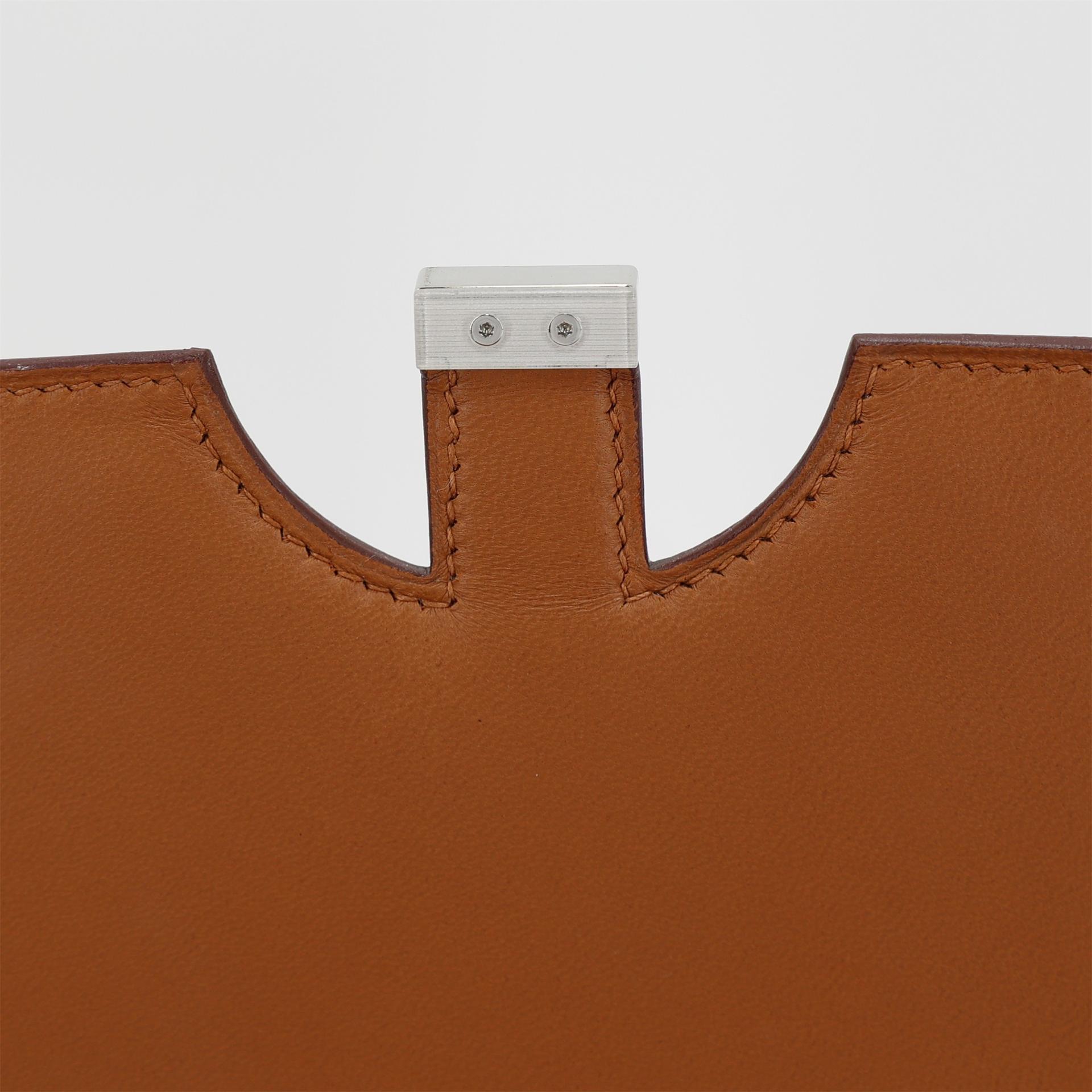 Excellent ( Rank SA ) HERMÈS 2002-20 Gold (37) Evercolor Palladium hardware D (2019) - 13
