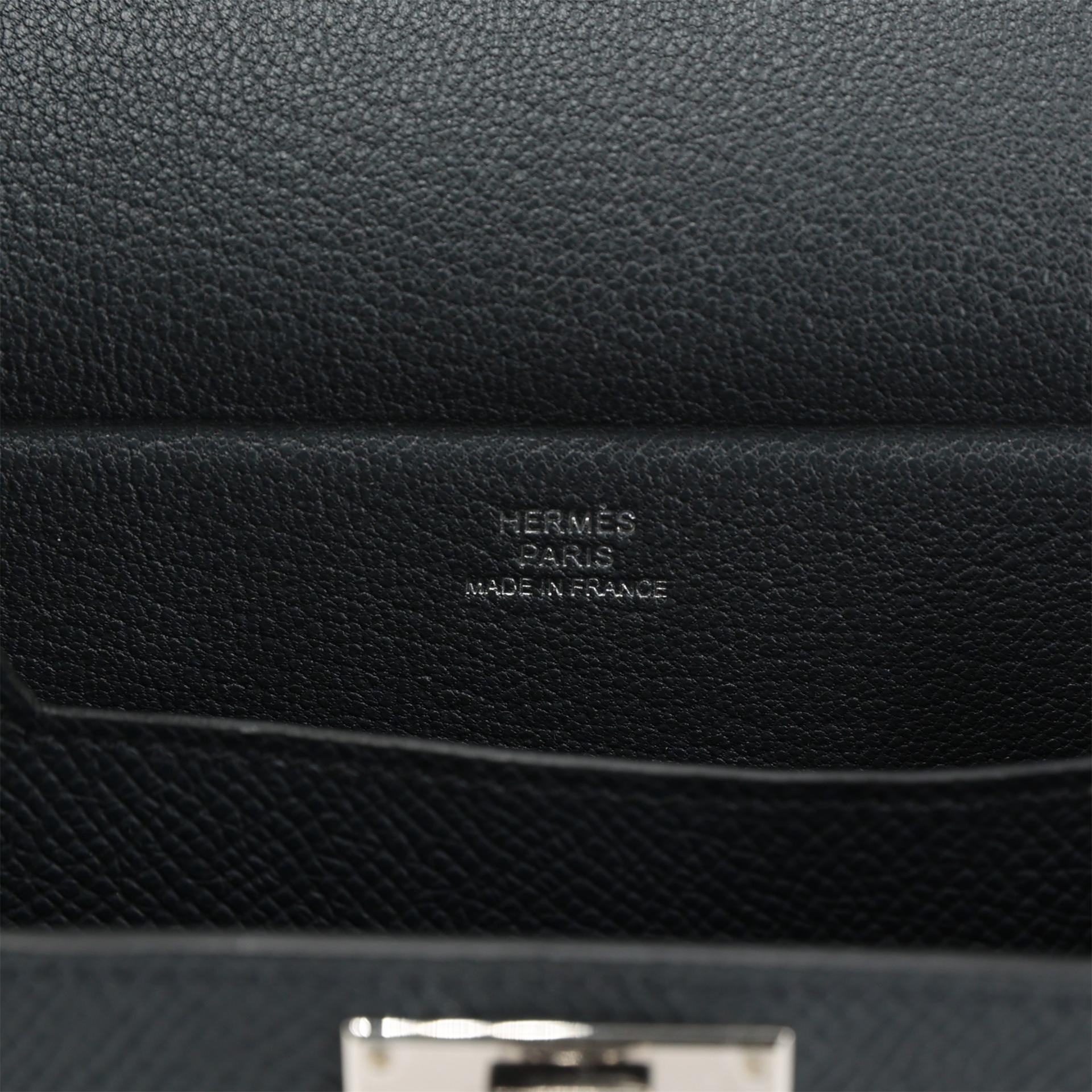 Brand New ( Rank N ) HERMÈS Kelly Multipocket To Go Pouch Gris misty (H0) Epsom Palladium hardware W (2024) - 15