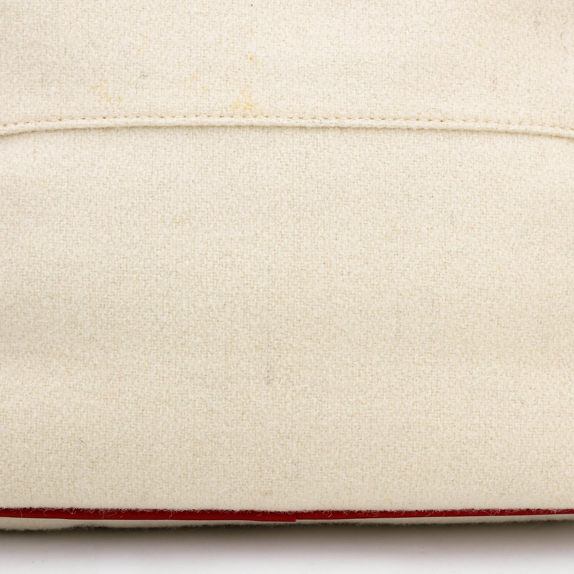 A美品 HERMÈS 愛馬仕 Bolide Zip Top PM 化妝包 米色 Beige 羊毛 銀扣 - 10