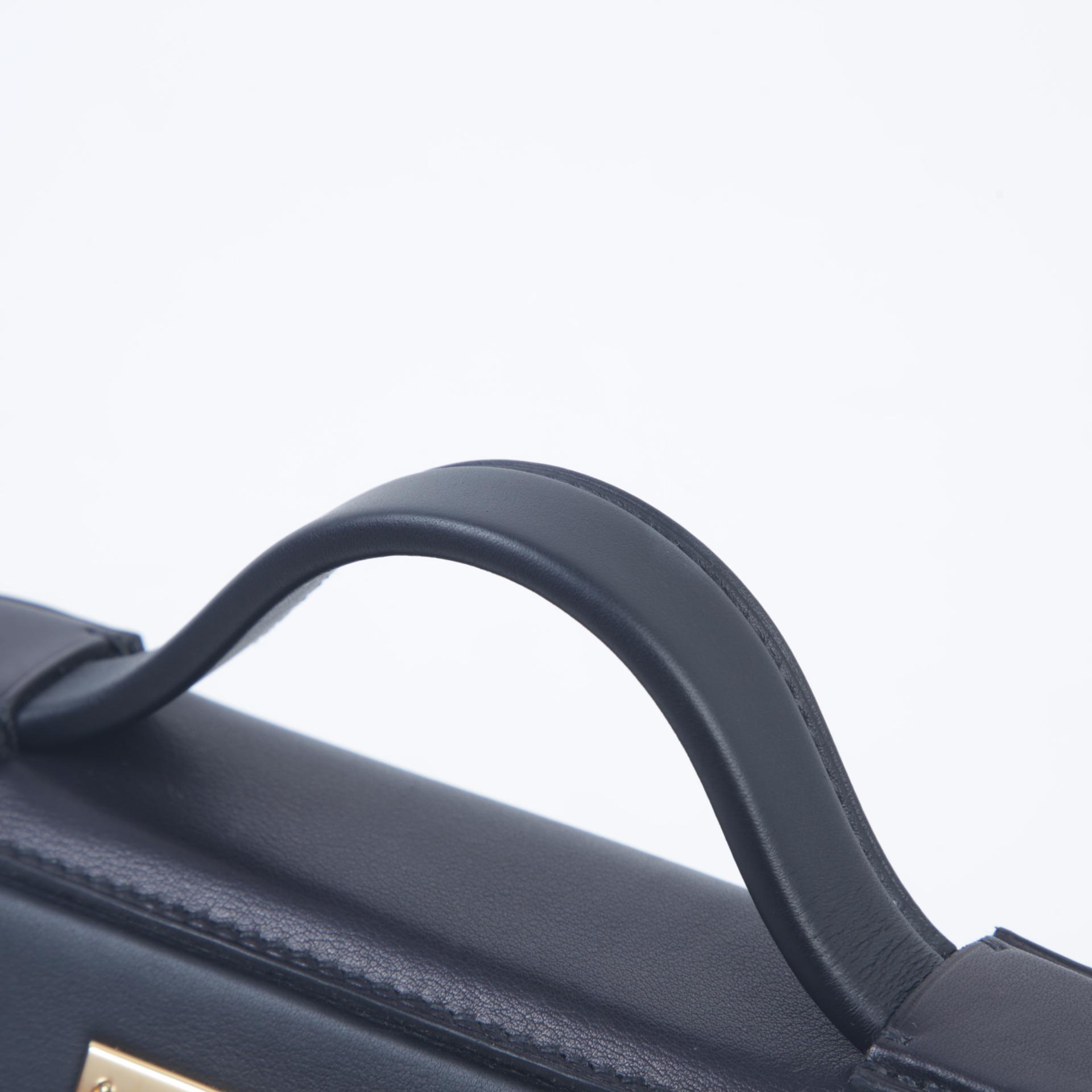 【Ginza store Pickup Only】Very Good ( Rank A) HERMÈS 24/24 - 21 mini Black (89) Volupto calfskin Gold hardware U (2022) - 3