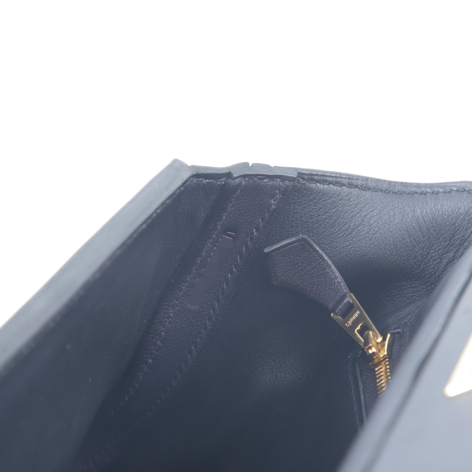 【Ginza store Pickup Only】Very Good ( Rank A) HERMÈS 24/24 - 21 mini Black (89) Volupto calfskin Gold hardware U (2022) - 13