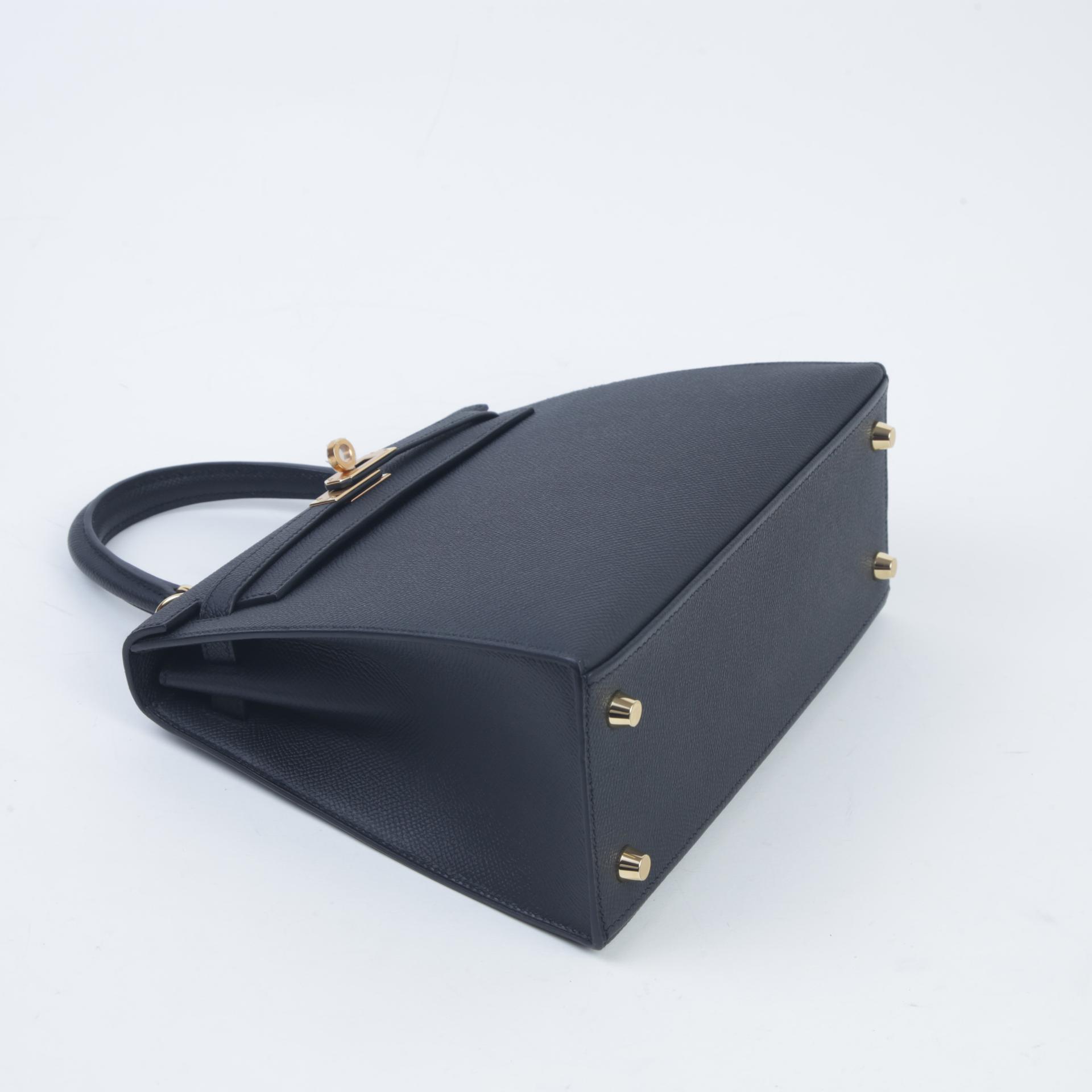 Brand New ( Rank N ) HERMÈS Kelly 25 Sellier Black (89) Epsom Gold hardware W (2024) - 4