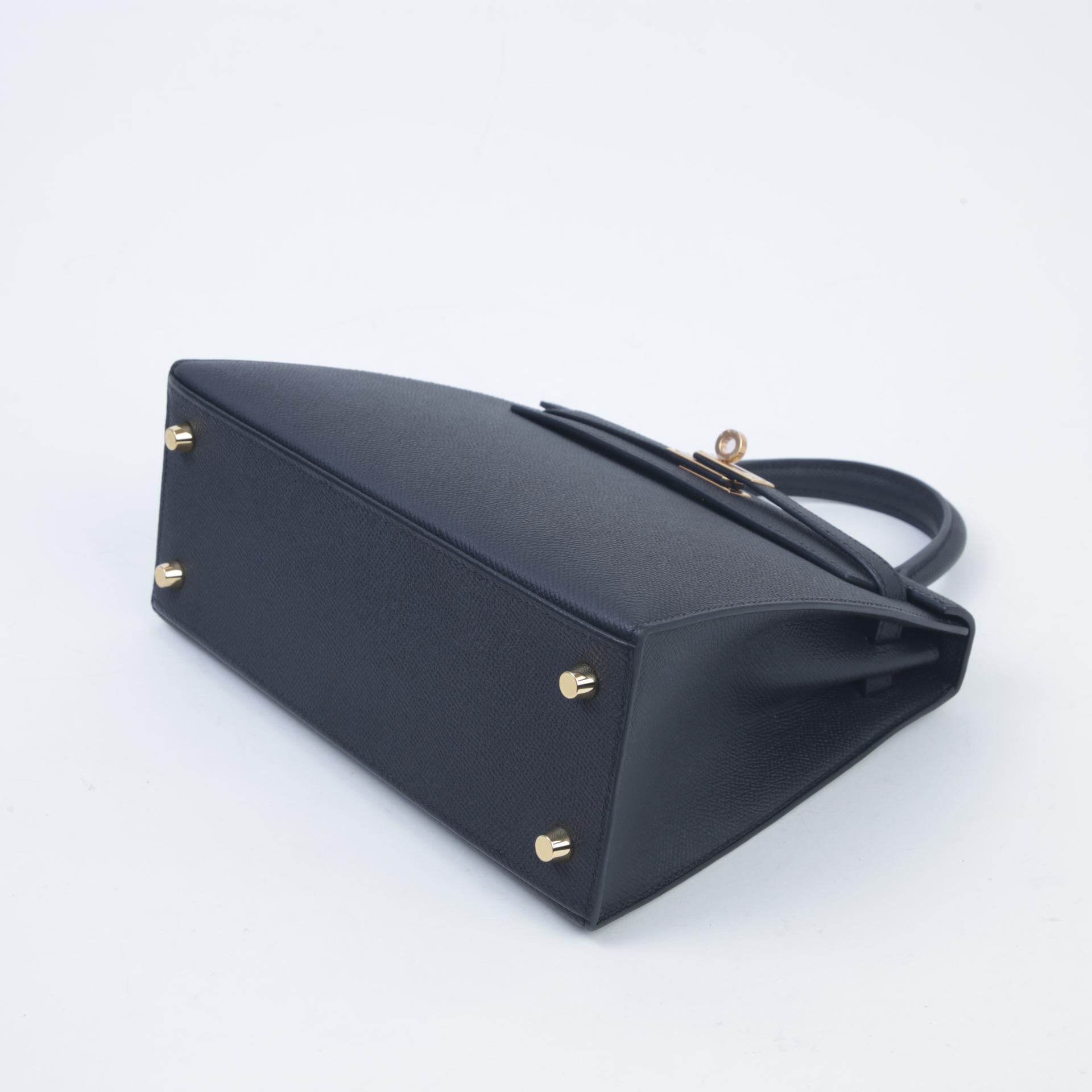 Brand New ( Rank N ) HERMÈS Kelly 25 Sellier Black (89) Epsom Gold hardware W (2024) - 5