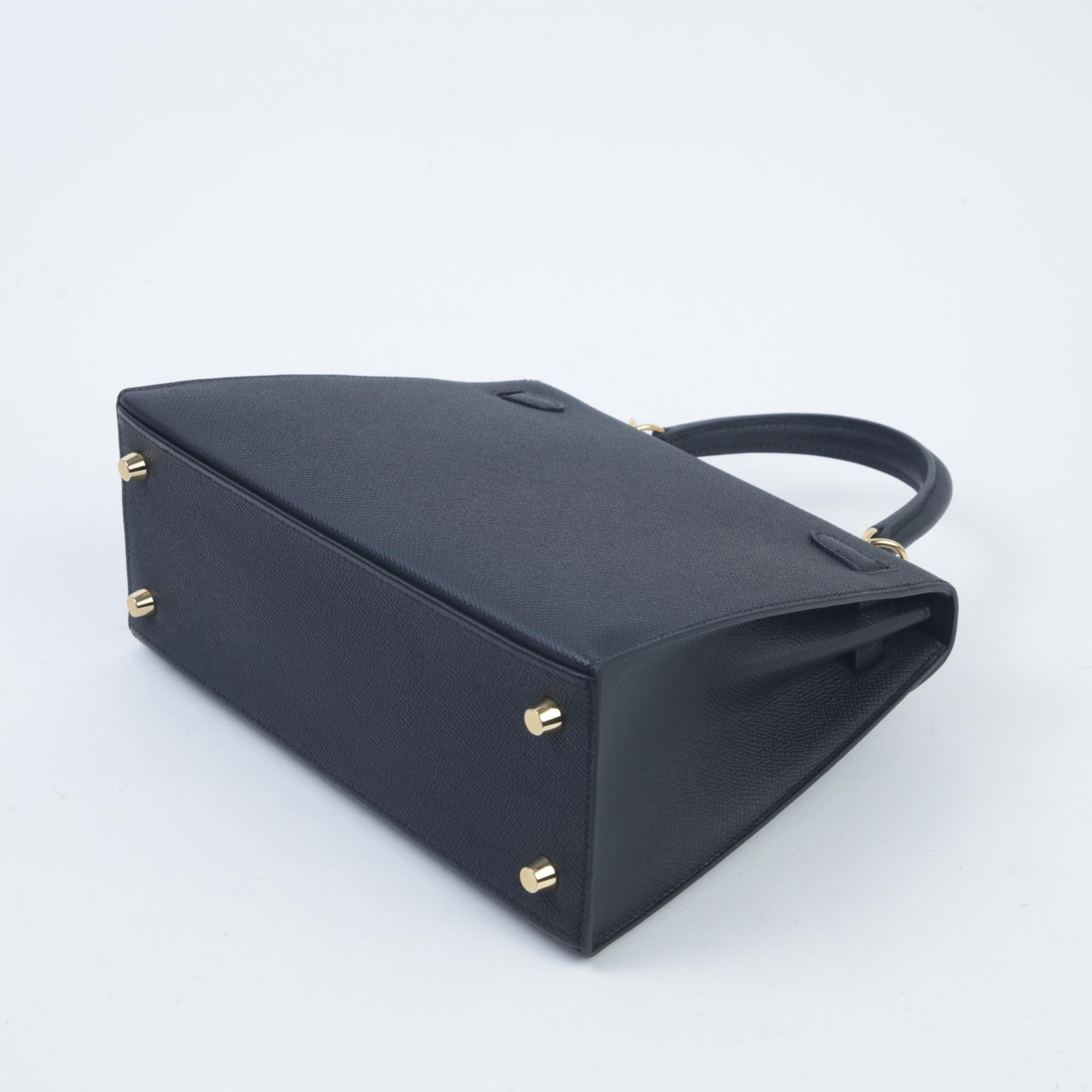 Brand New ( Rank N ) HERMÈS Kelly 25 Sellier Black (89) Epsom Gold hardware W (2024) - 7