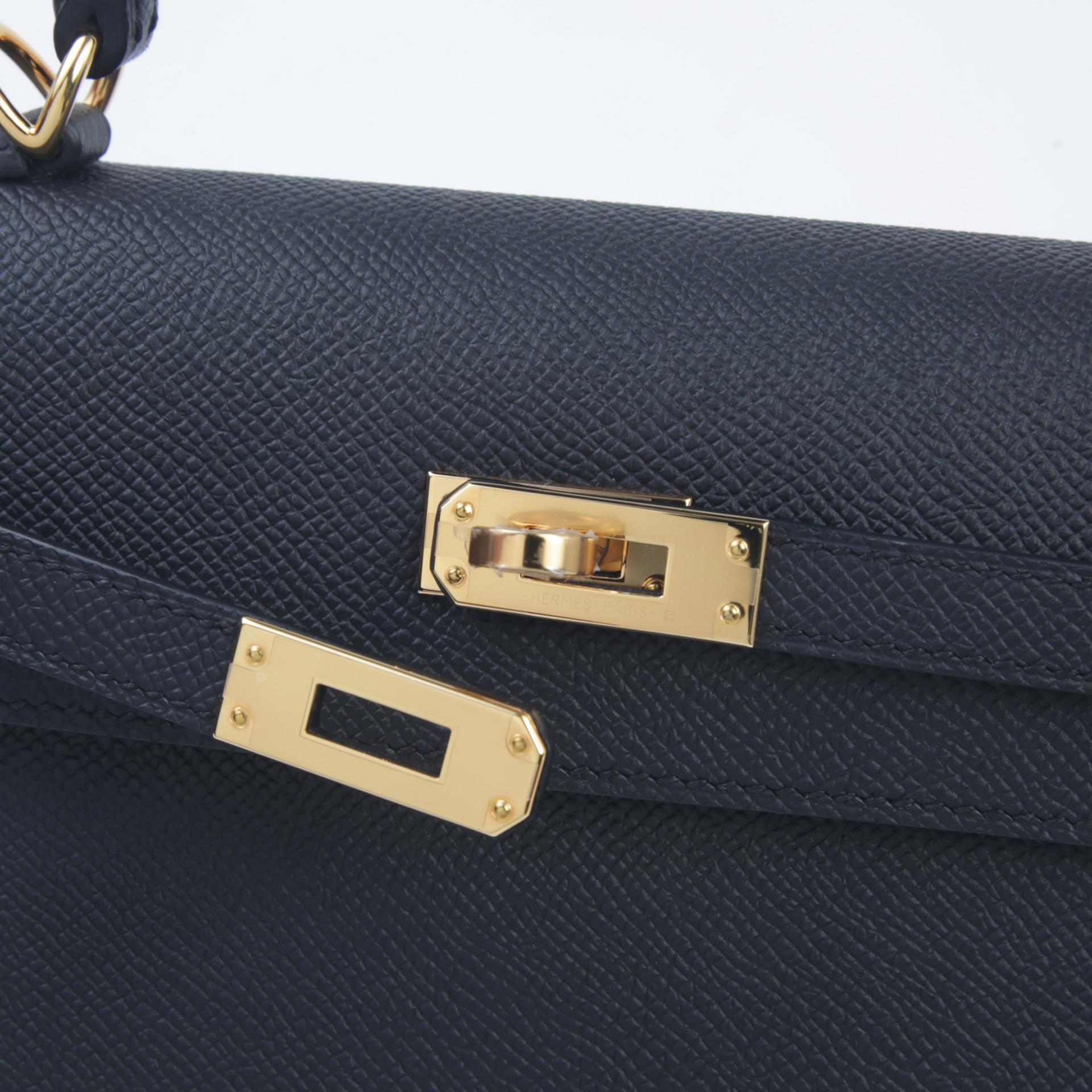 Brand New ( Rank N ) HERMÈS Kelly 25 Sellier Black (89) Epsom Gold hardware W (2024) - 8