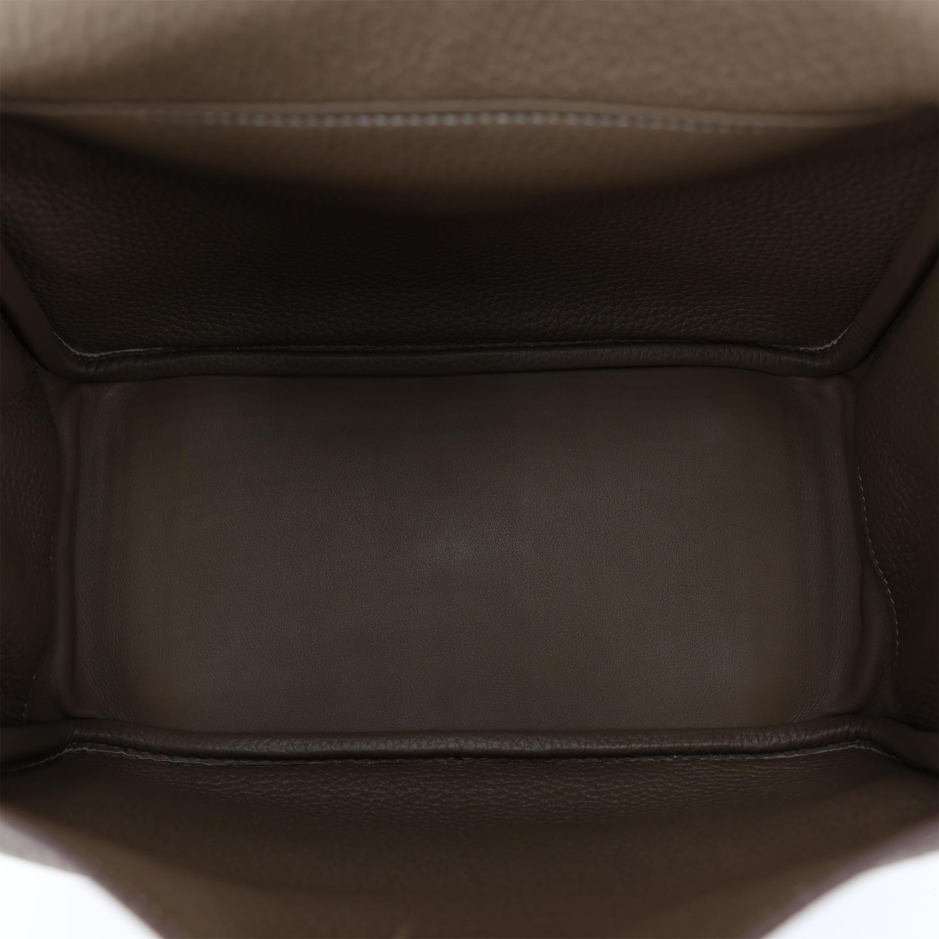 Excellent ( Rank SA ) HERMÈS Lindy 26 Etoupe (18) Clemence Palladium hardware U (2022) - 10