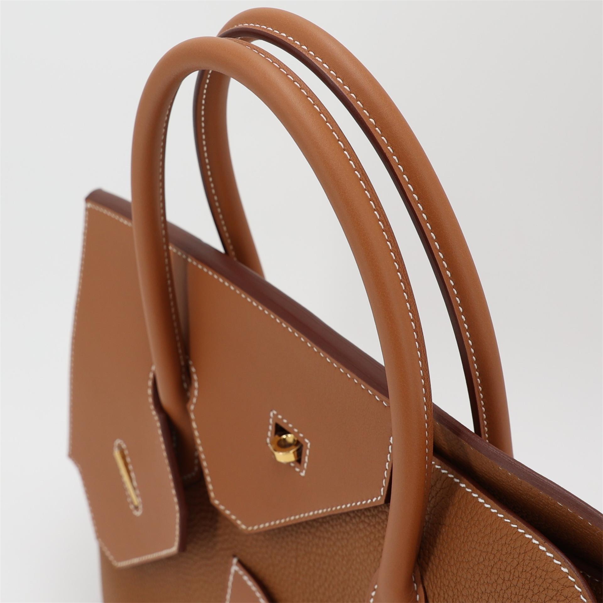 Brand New ( Rank N ) HERMÈS Limited Edition Birkin 30 en Desordre Gold (37) Togo Swift Gold hardware W (2024) - 3