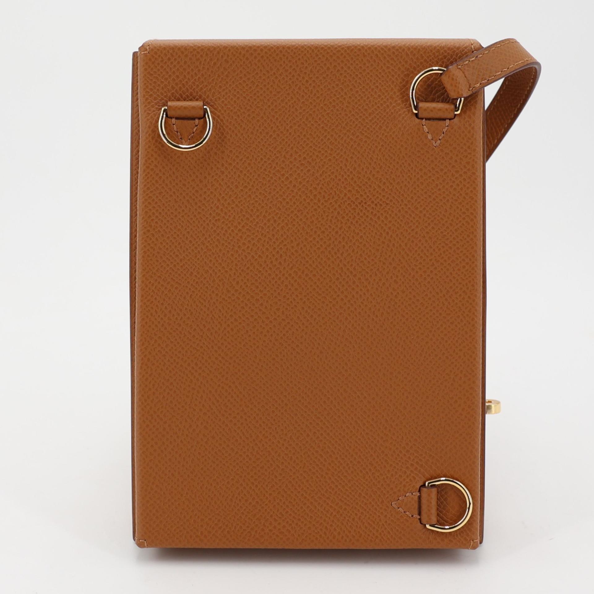 Brand New ( Rank N ) HERMÈS Kelly Multipocket To Go Pouch Gold (37) Epsom Gold hardware W (2024) - 2