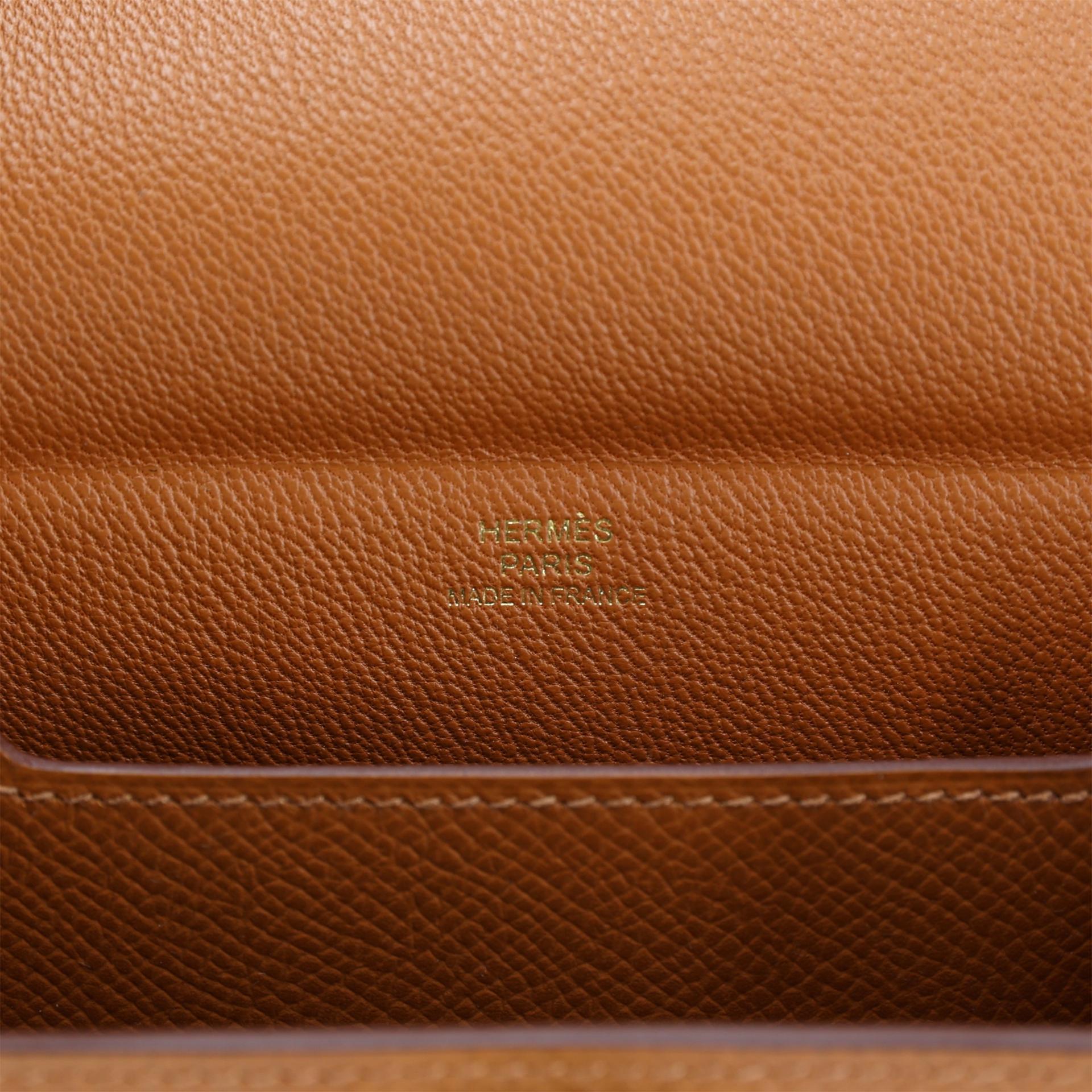Brand New ( Rank N ) HERMÈS Kelly Multipocket To Go Pouch Gold (37) Epsom Gold hardware W (2024) - 18