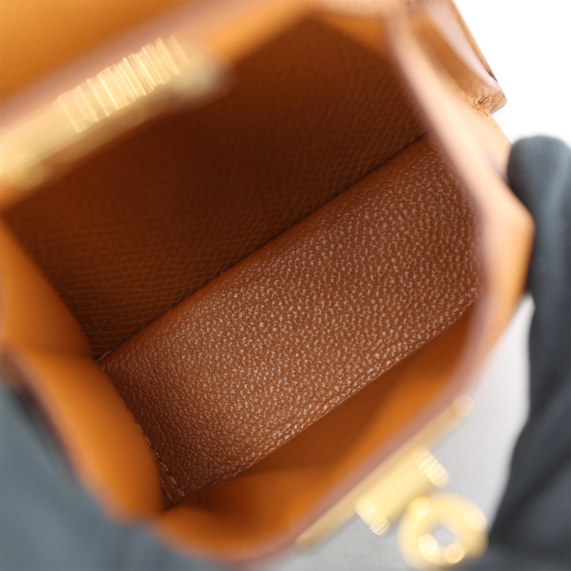 Brand New ( Rank N ) HERMÈS Kelly Multipocket To Go Pouch Gold (37) Epsom Gold hardware W (2024) - 20