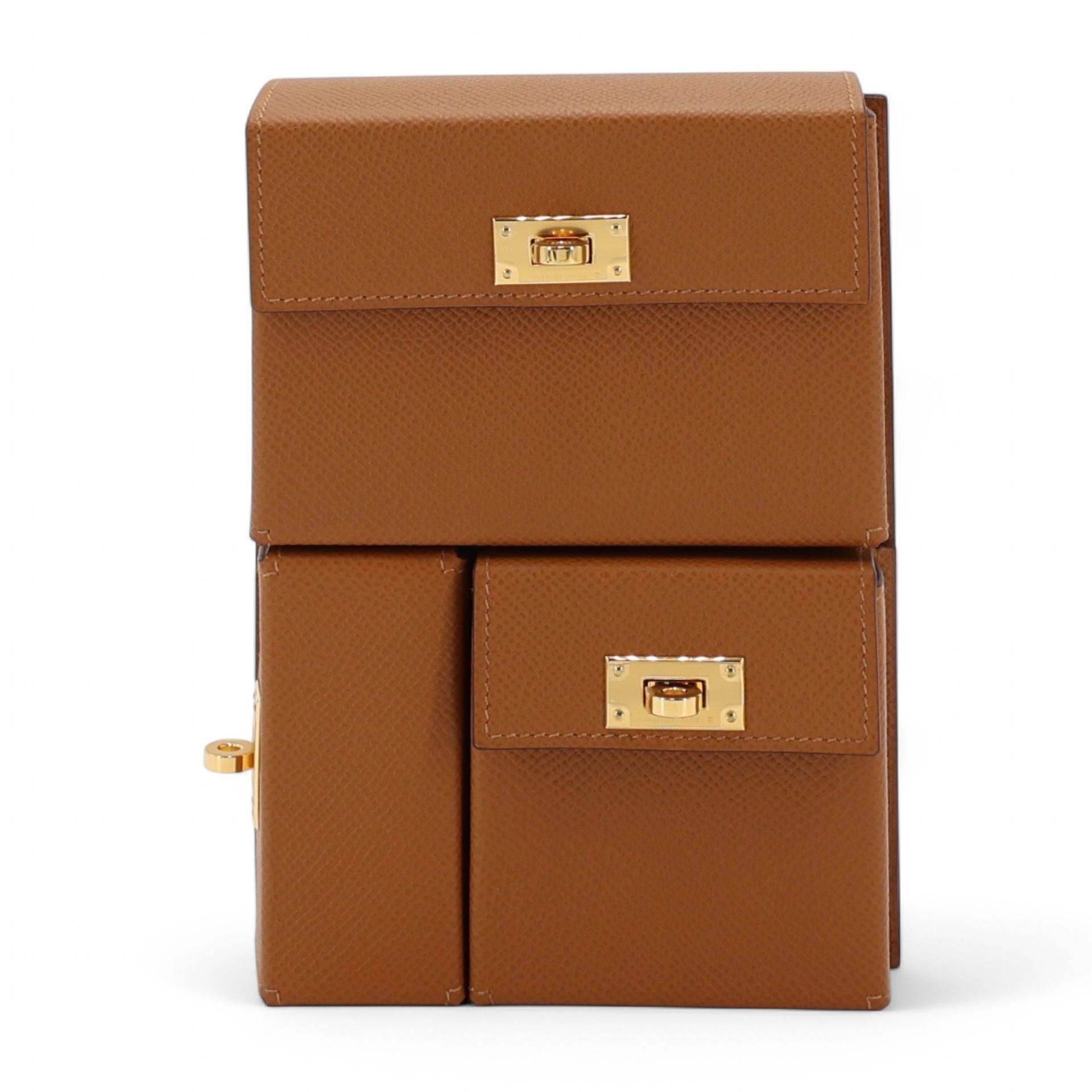Brand New ( Rank N ) HERMÈS Kelly Multipocket To Go Pouch Gold (37) Epsom Gold hardware W (2024) - 1