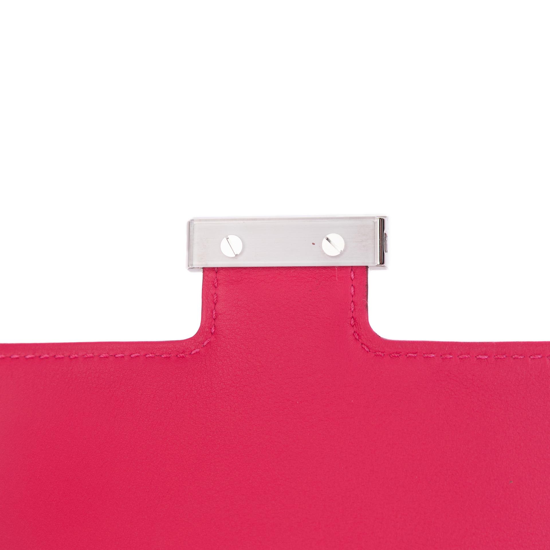 Very Good ( Rank A) HERMÈS Limited Edition Constance Mini MARBLE SILK Multi-color silk Palladium hardware Z (2021) - 9