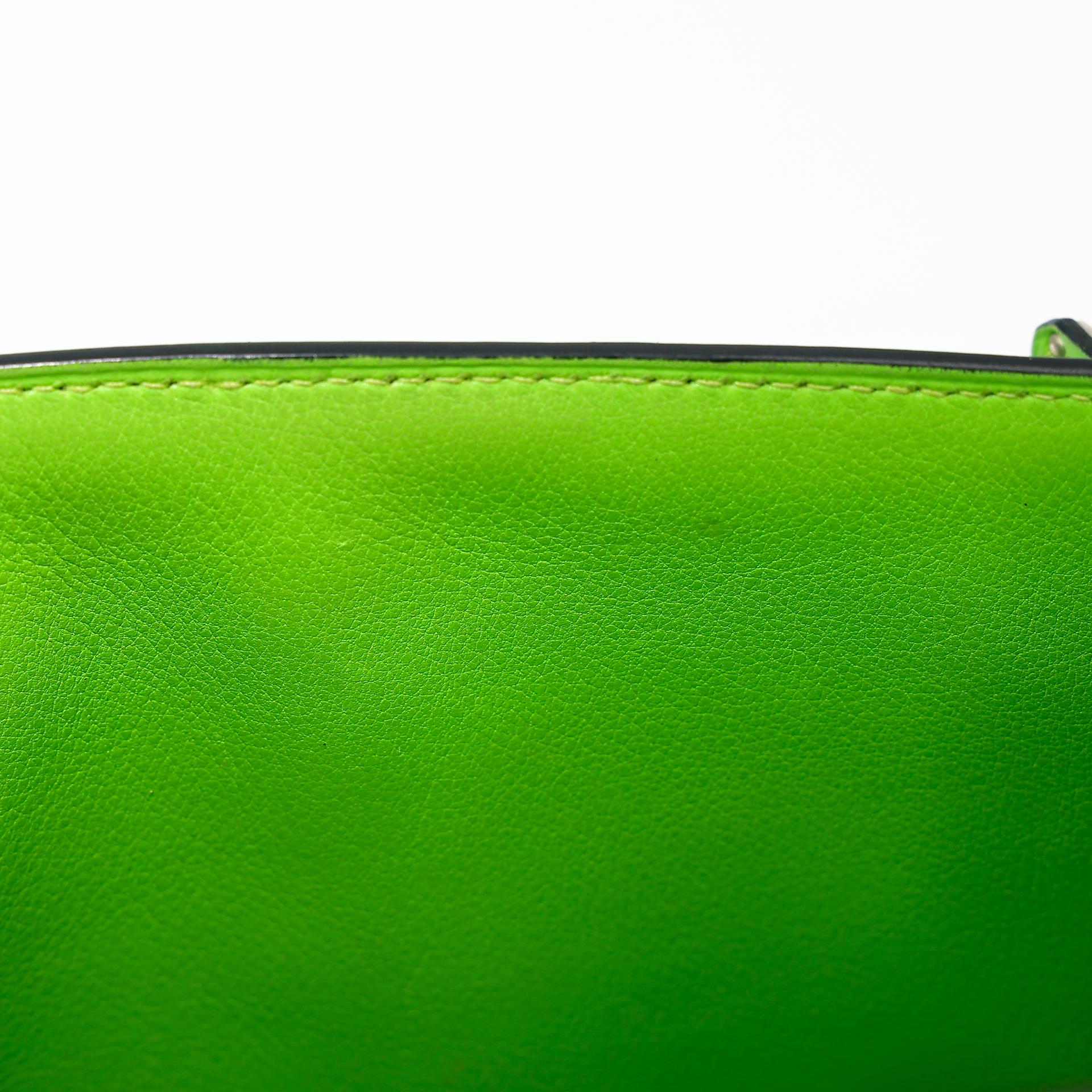 ランク A HERMÈS エルメス ミニケリー旧 アップルグリーン (62) スイフト シルバー金具 □D刻印 - 32