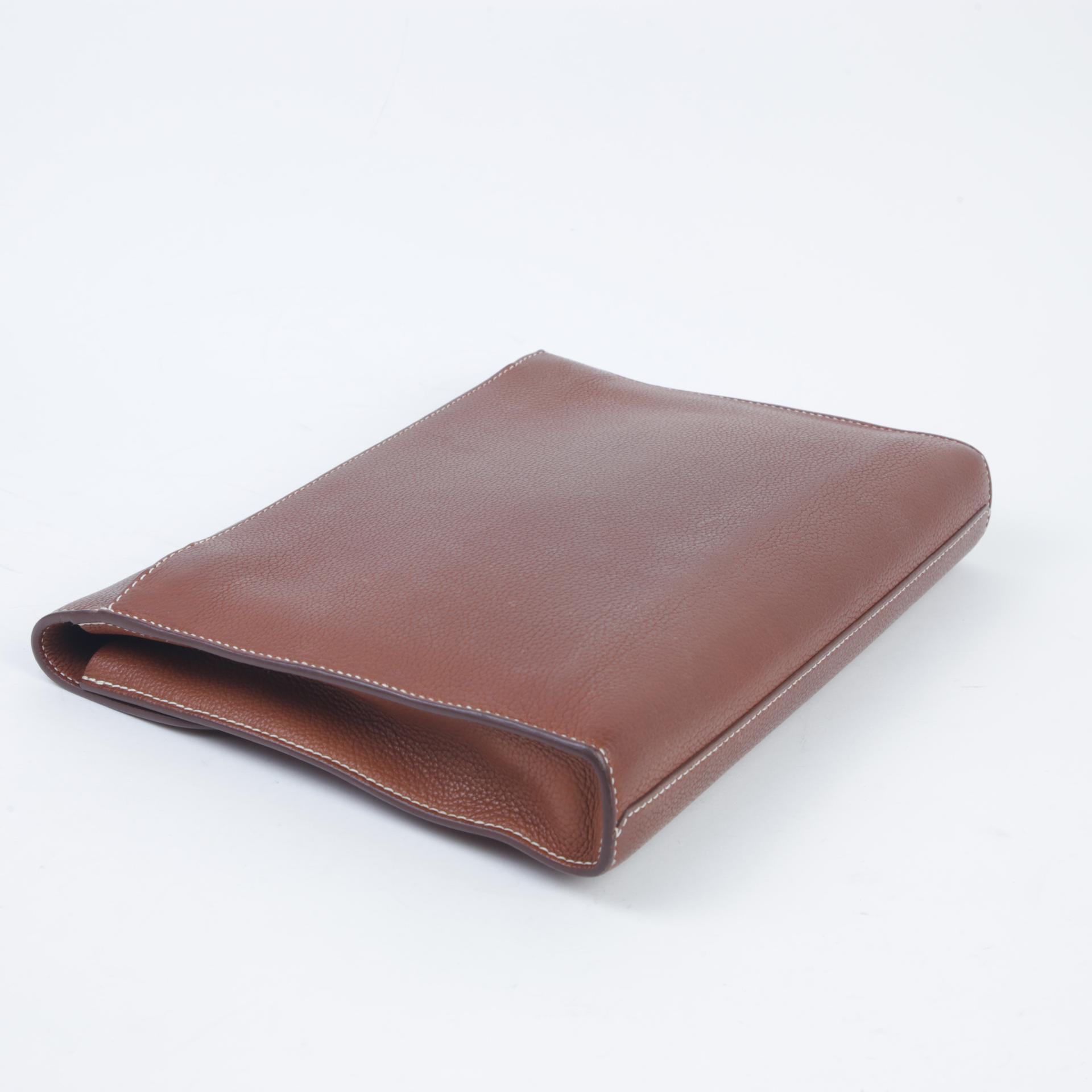 Good ( Rank AB) HERMÈS Sac a Depeches29 Fauve (34) Barenia Faubourg Palladium hardware U (2022) - 5