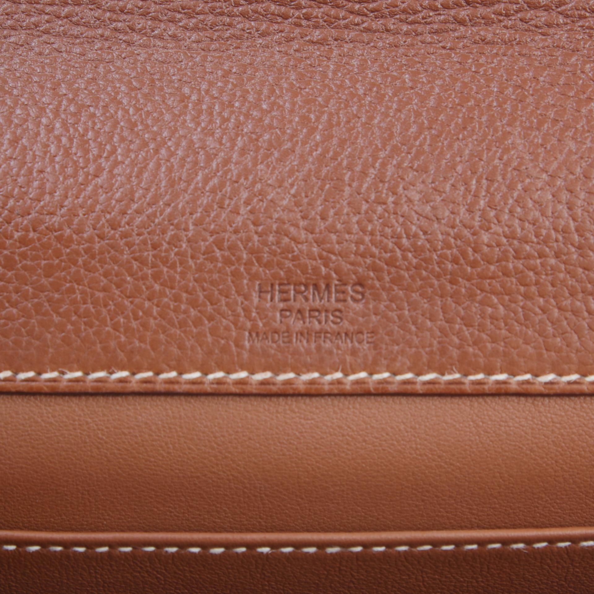 Good ( Rank AB) HERMÈS Sac a Depeches29 Fauve (34) Barenia Faubourg Palladium hardware U (2022) - 8
