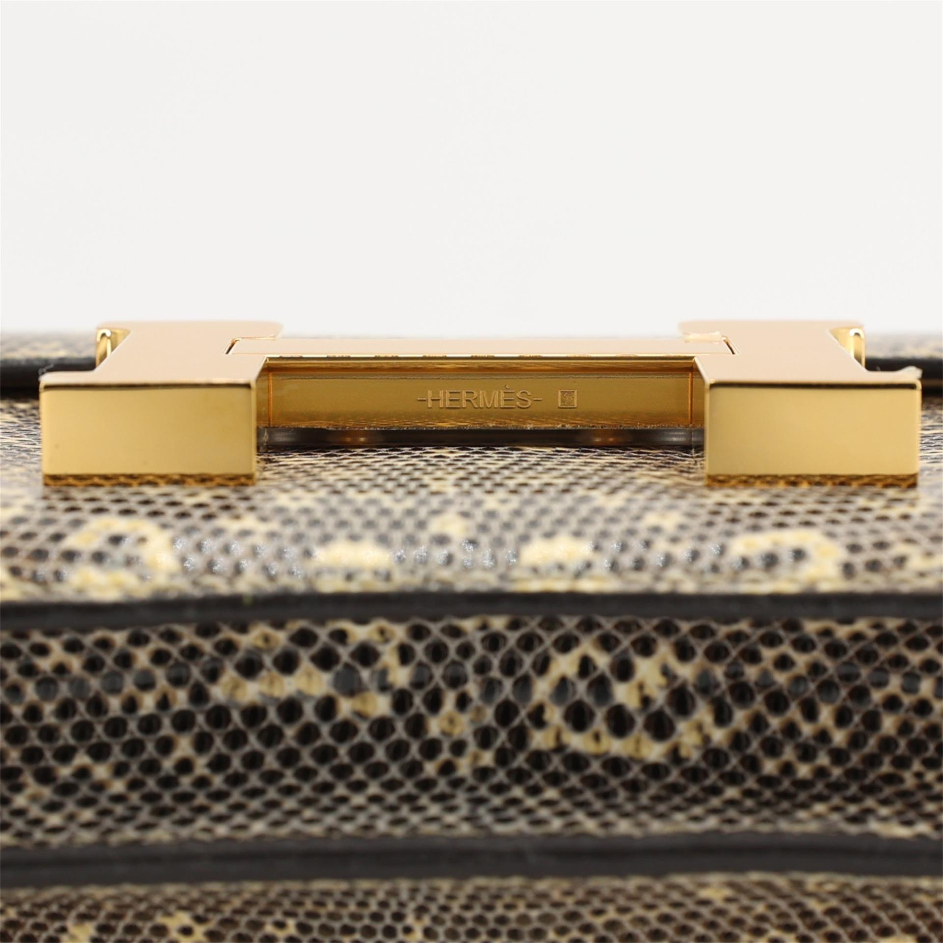 Very Good ( Rank A) HERMÈS Constance Mini Ombre (1B) Lizard Gold hardware Y (2020) - 12