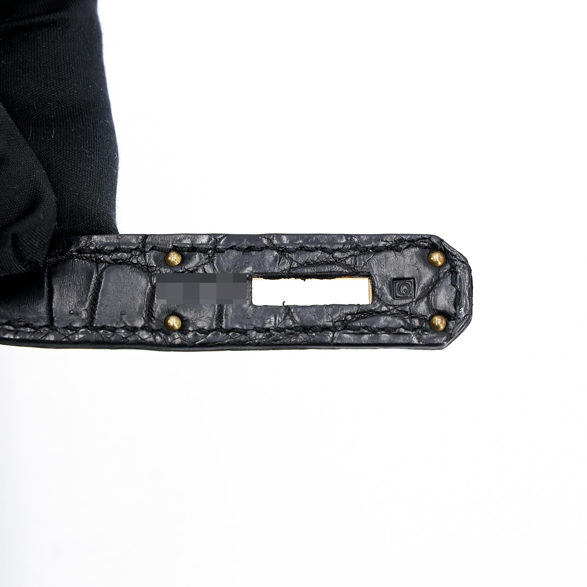 A美品 HERMÈS 愛馬仕 Kelly 28 89 黑色 Noir •• 尼羅鱷 霧面 金扣 □Q刻 2013年 - 17