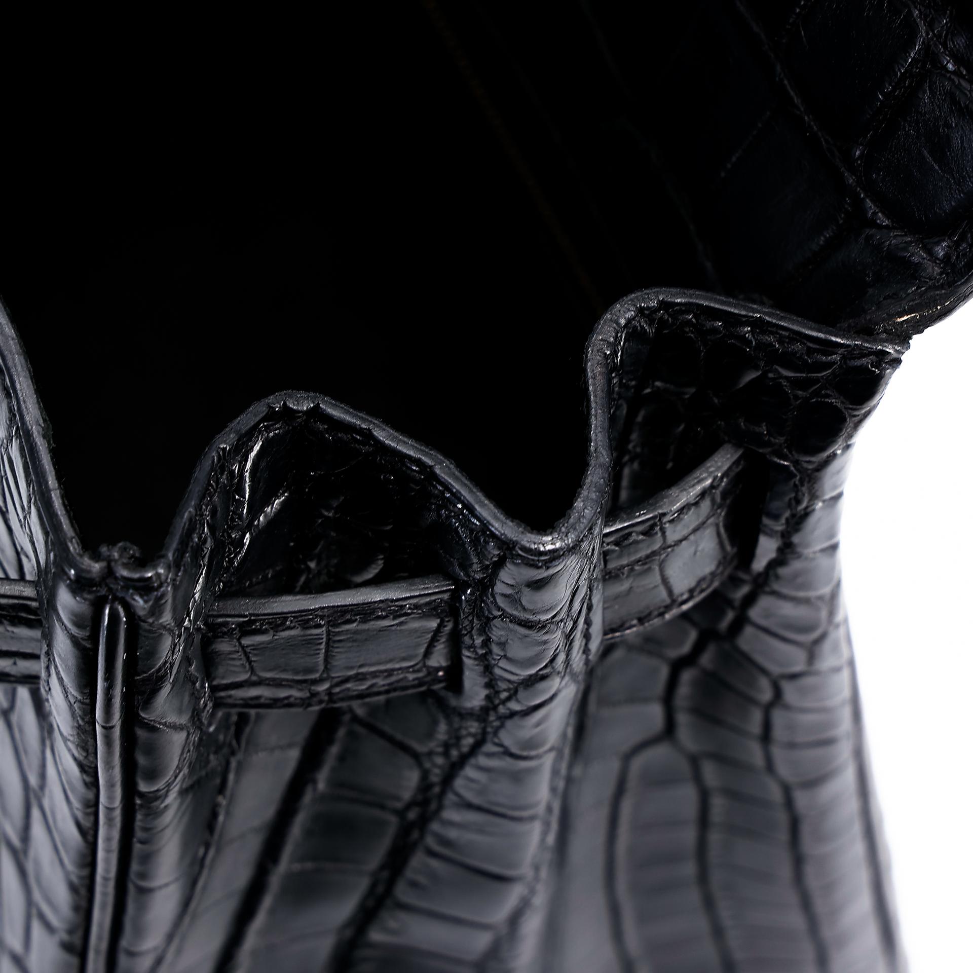 A美品 HERMÈS 愛馬仕 Kelly 28 89 黑色 Noir •• 尼羅鱷 霧面 金扣 □Q刻 2013年 - 26