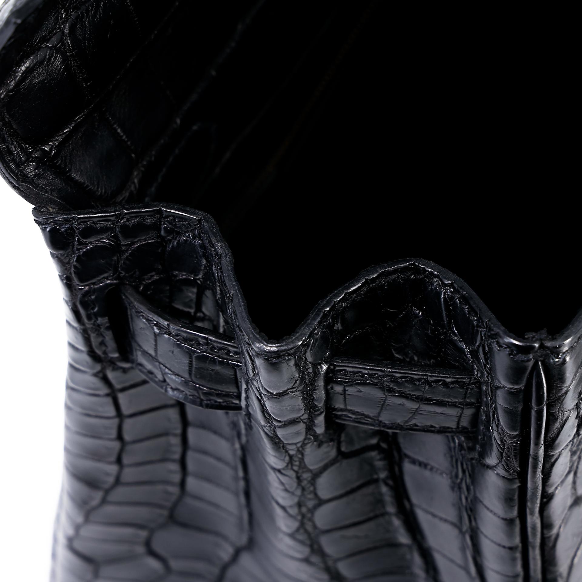 A美品 HERMÈS 愛馬仕 Kelly 28 89 黑色 Noir •• 尼羅鱷 霧面 金扣 □Q刻 2013年 - 27