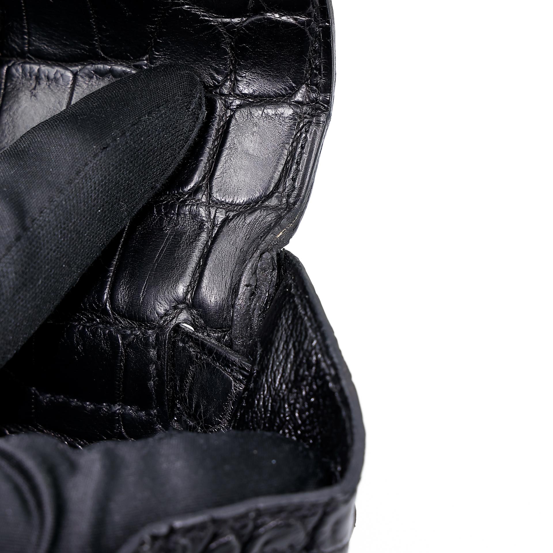 A美品 HERMÈS 愛馬仕 Kelly 28 89 黑色 Noir •• 尼羅鱷 霧面 金扣 □Q刻 2013年 - 28