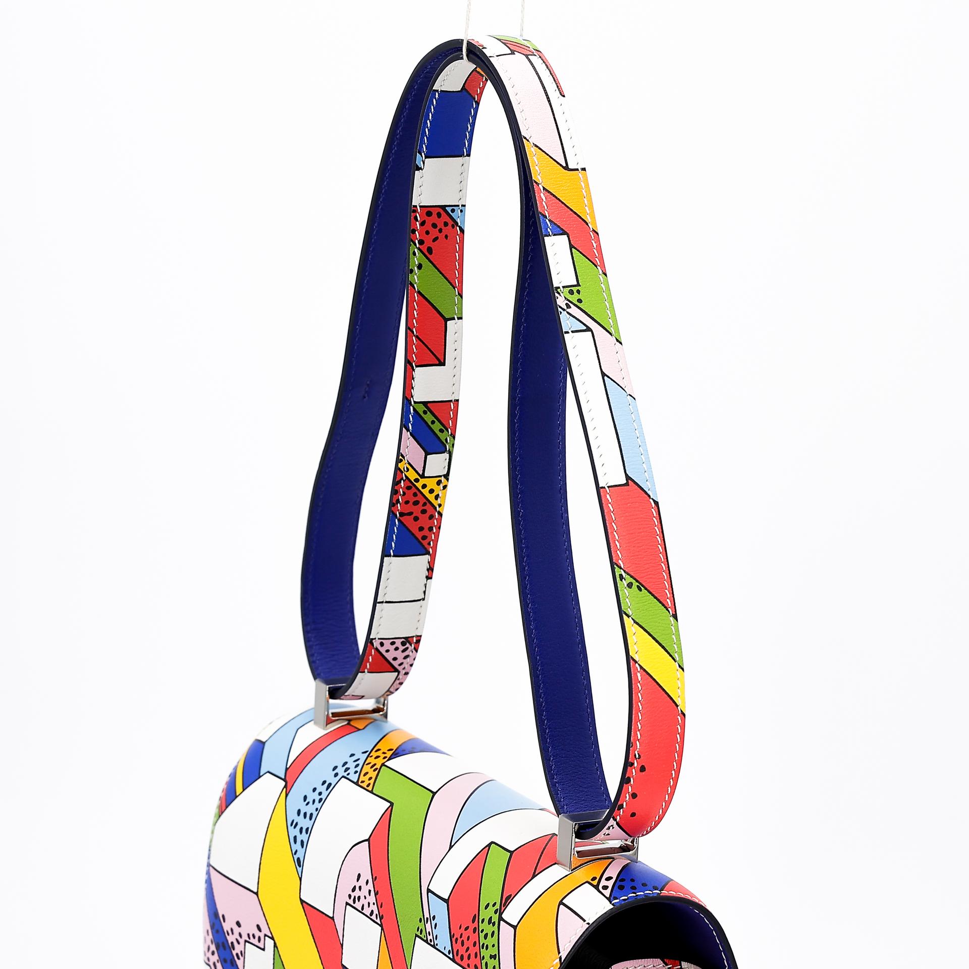 Excellent ( Rank SA ) HERMÈS Limited Edition Constance 24 On a Summer Day Multi-color Swift Palladium hardware A (2017) - 3