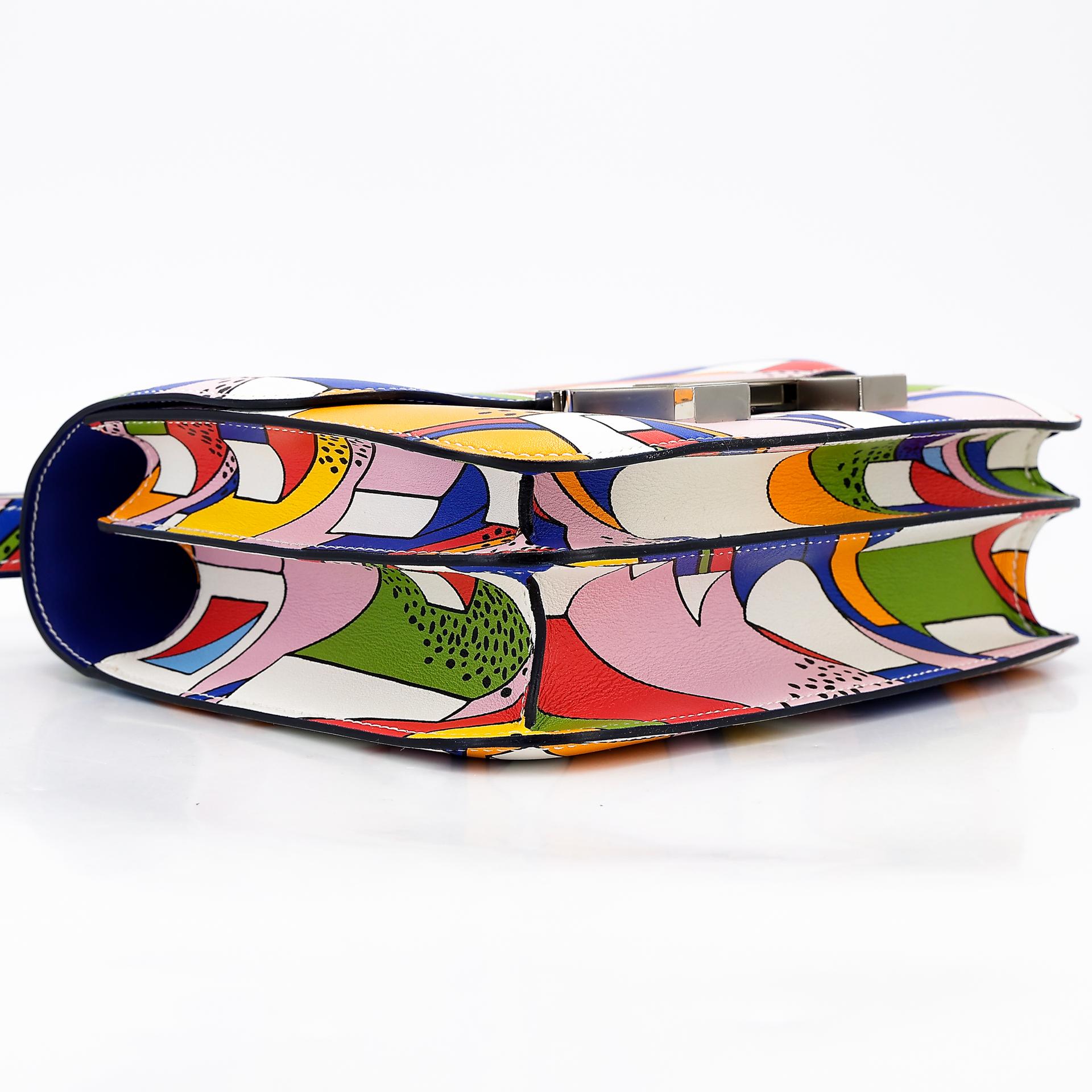 Excellent ( Rank SA ) HERMÈS Limited Edition Constance 24 On a Summer Day Multi-color Swift Palladium hardware A (2017) - 5