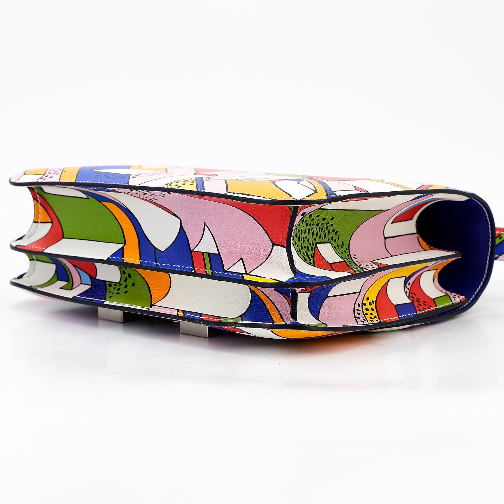 Excellent ( Rank SA ) HERMÈS Limited Edition Constance 24 On a Summer Day Multi-color Swift Palladium hardware A (2017) - 6
