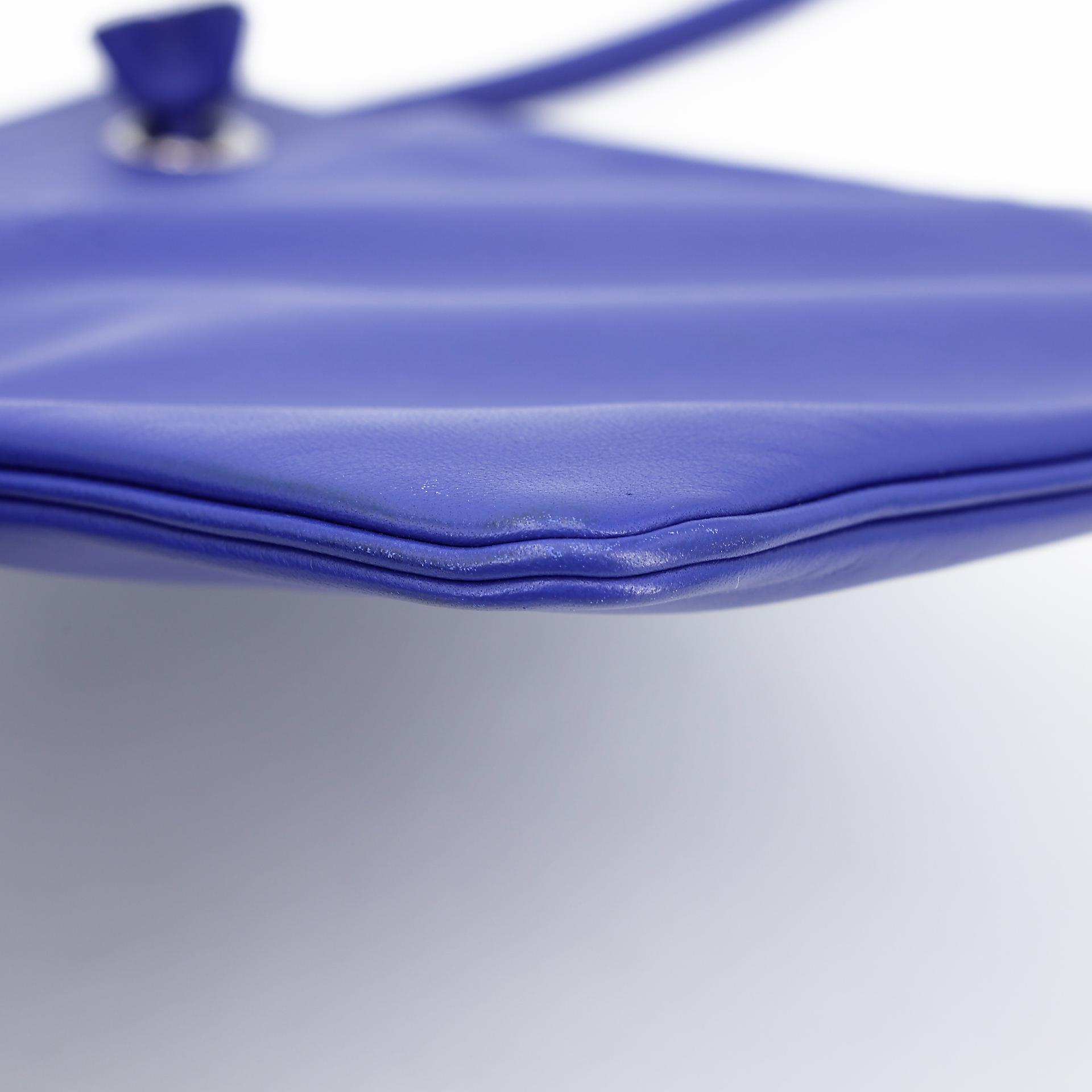 Very Good ( Rank A) HERMÈS Aline Mini bag Bleu Electrique (7T) Swift Palladium hardware D (2019) - 9