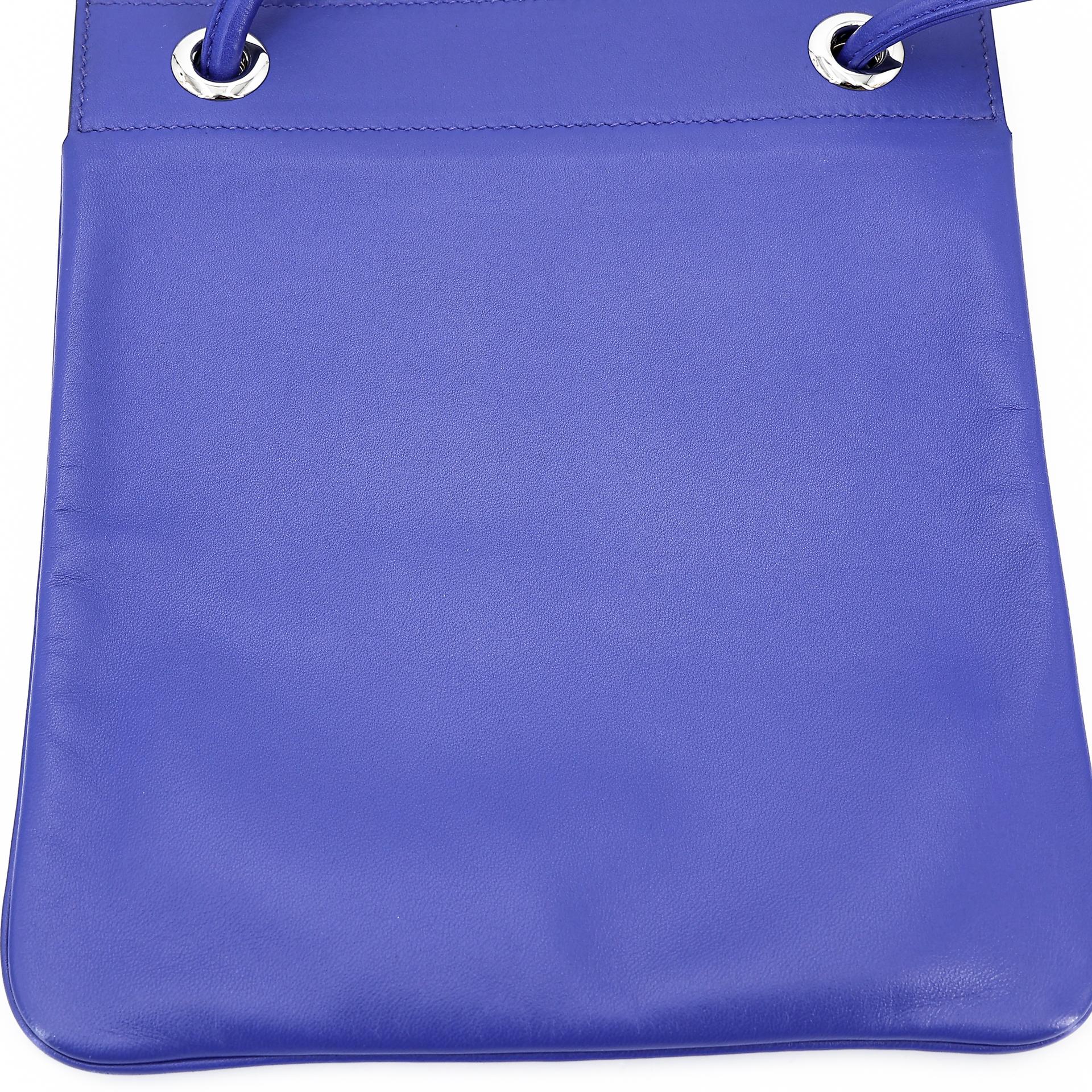 Very Good ( Rank A) HERMÈS Aline Mini bag Bleu Electrique (7T) Swift Palladium hardware D (2019) - 12