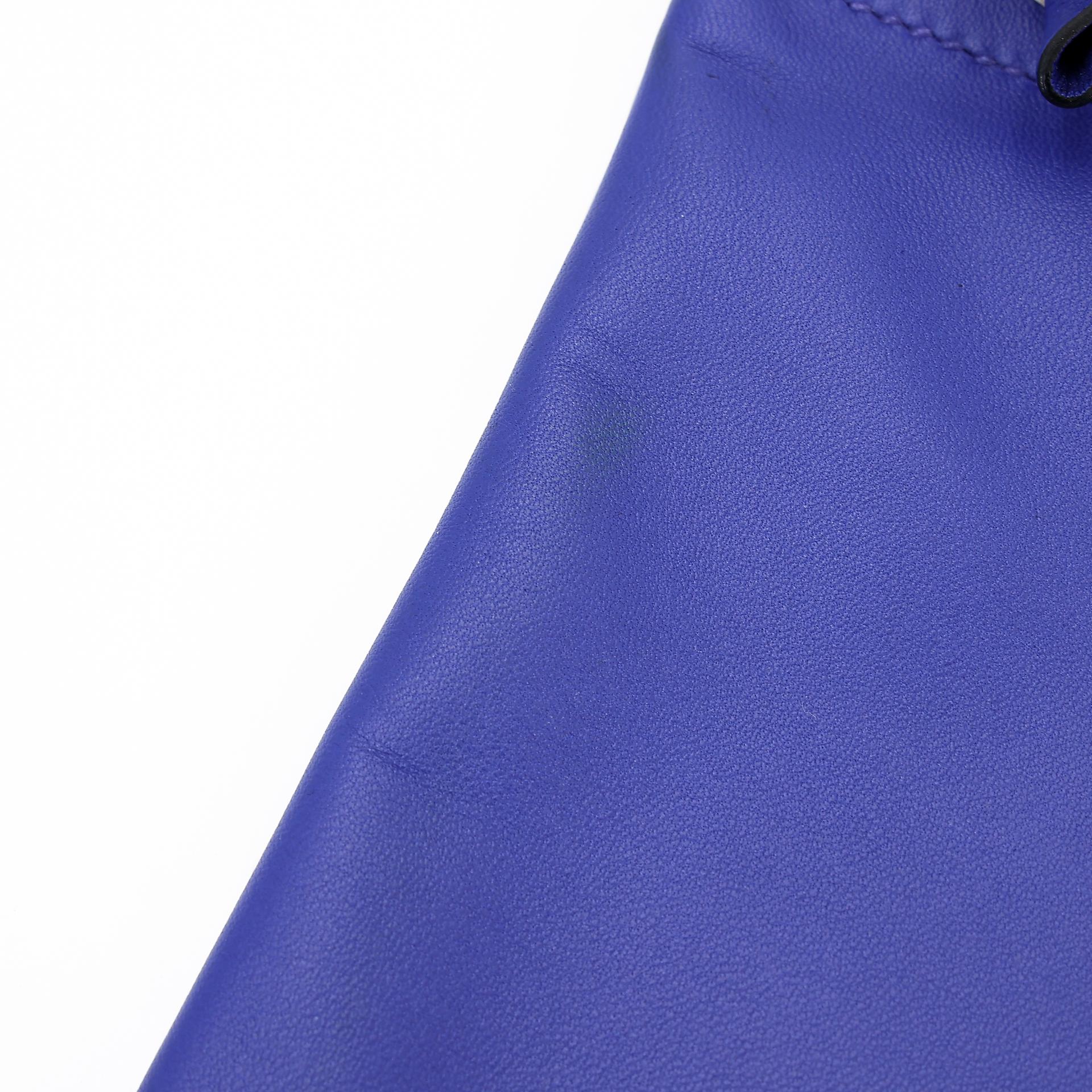 Very Good ( Rank A) HERMÈS Aline Mini bag Bleu Electrique (7T) Swift Palladium hardware D (2019) - 15