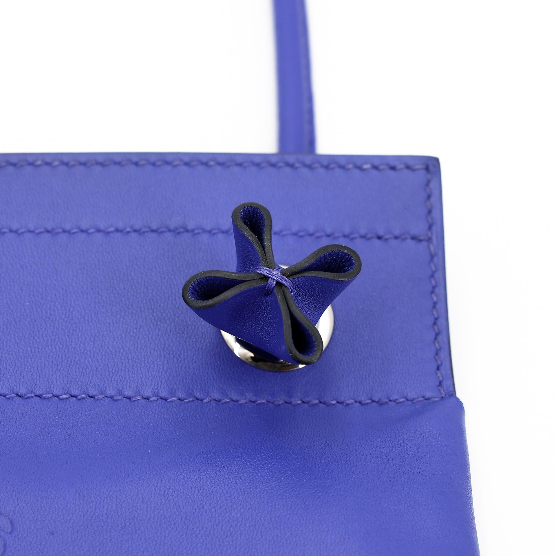 Very Good ( Rank A) HERMÈS Aline Mini bag Bleu Electrique (7T) Swift Palladium hardware D (2019) - 17