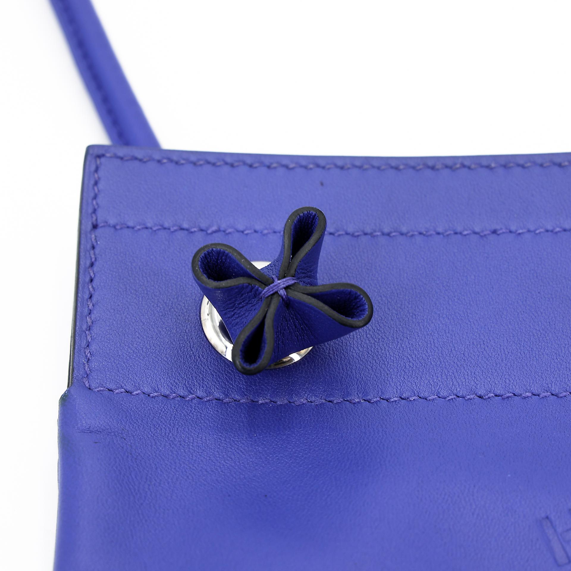 Very Good ( Rank A) HERMÈS Aline Mini bag Bleu Electrique (7T) Swift Palladium hardware D (2019) - 18