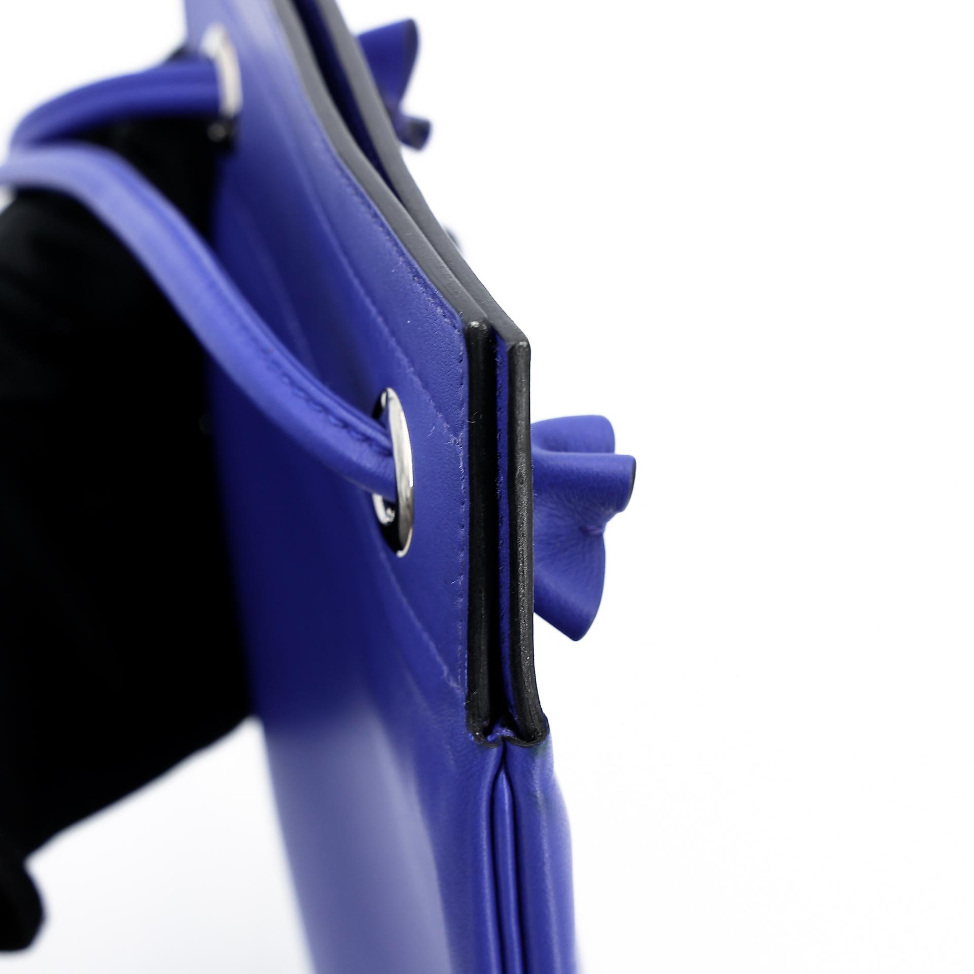 Very Good ( Rank A) HERMÈS Aline Mini bag Bleu Electrique (7T) Swift Palladium hardware D (2019) - 19