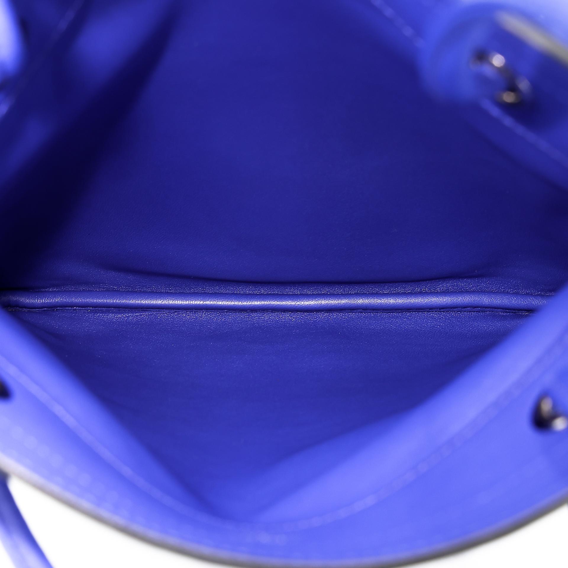 Very Good ( Rank A) HERMÈS Aline Mini bag Bleu Electrique (7T) Swift Palladium hardware D (2019) - 25