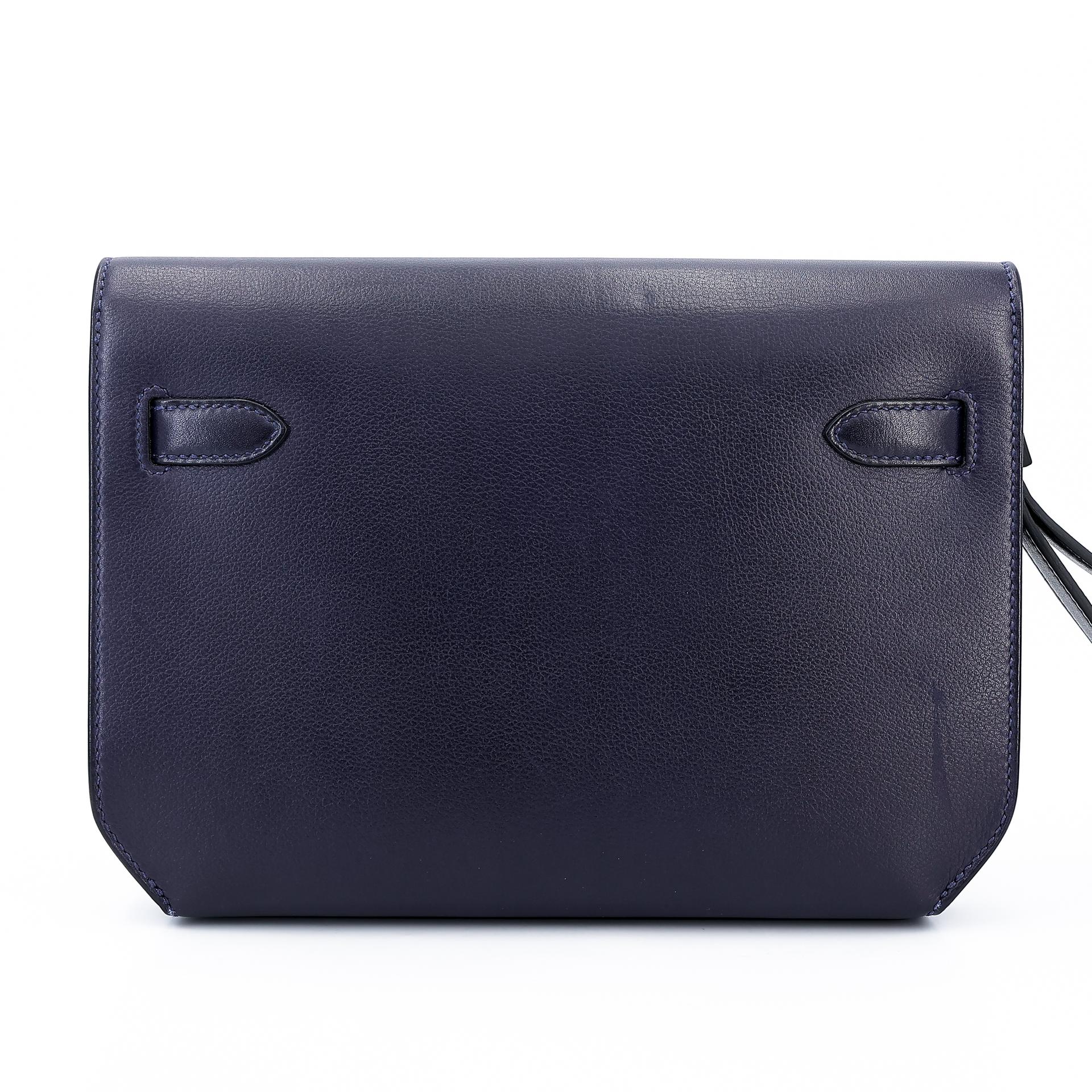 Very Good ( Rank A) HERMÈS Kelly depeches 25 Bleu Nuit (2Z) Evergrain Gold hardware Z (2021) - 2