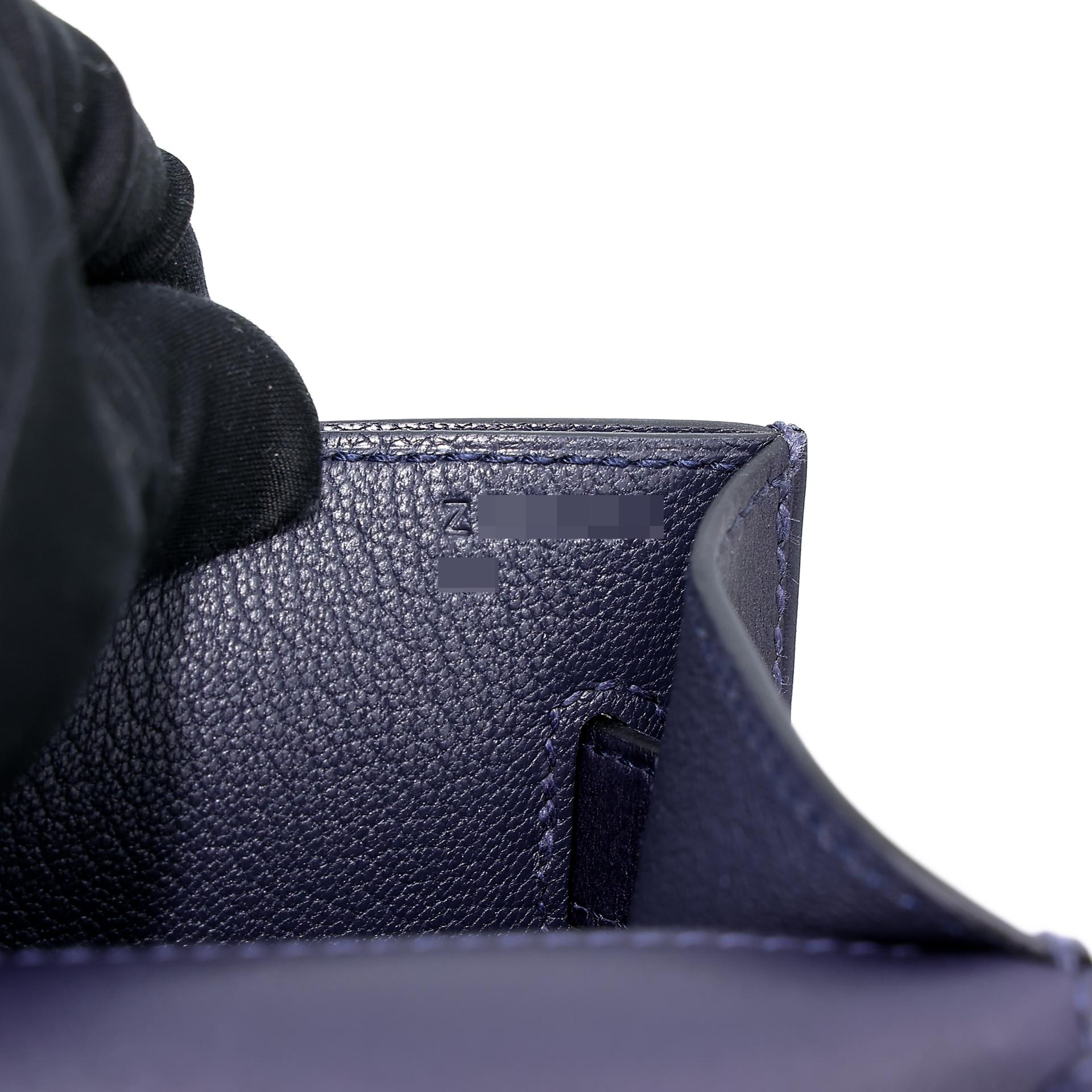 Very Good ( Rank A) HERMÈS Kelly depeches 25 Bleu Nuit (2Z) Evergrain Gold hardware Z (2021) - 23