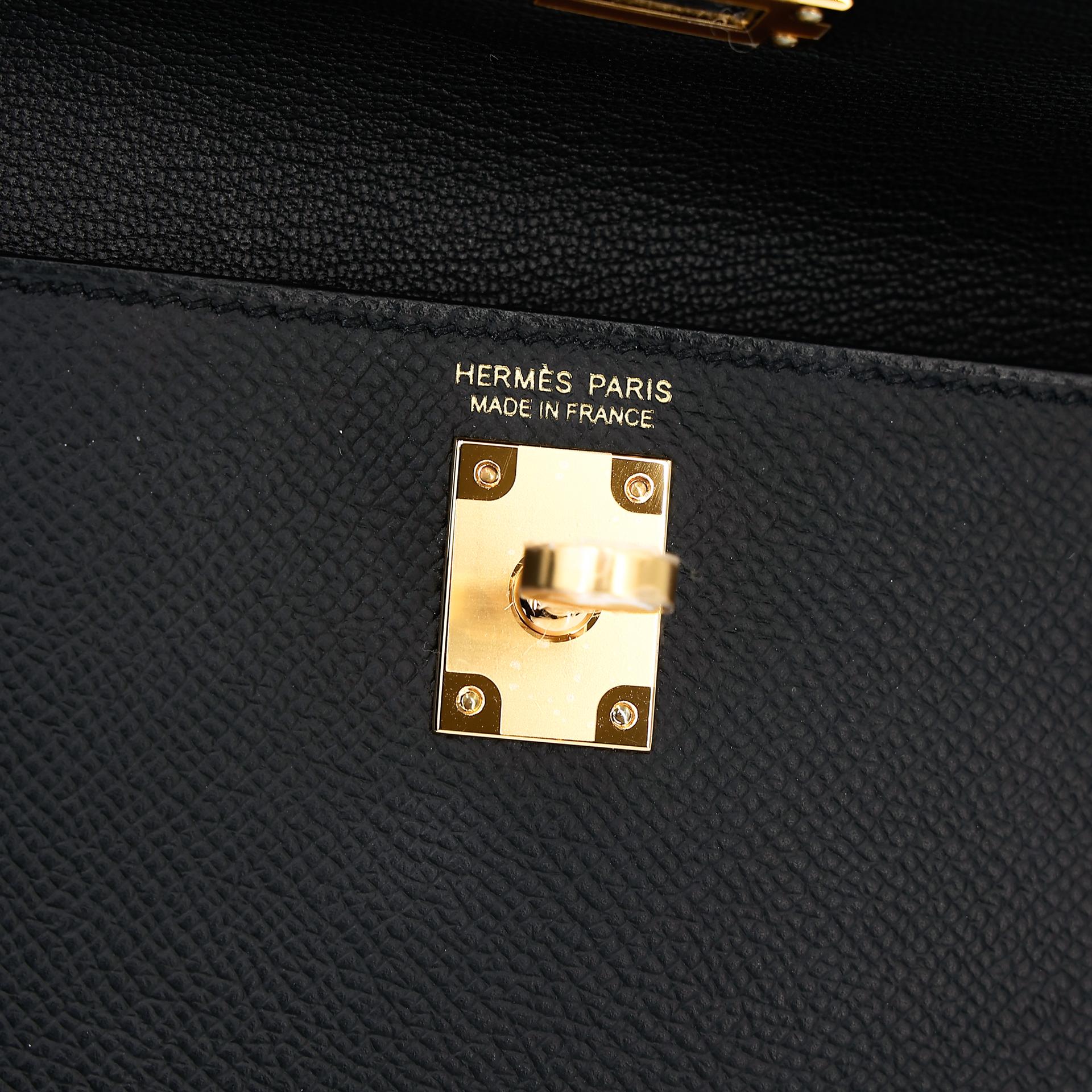 Brand New ( Rank N ) HERMÈS Limited Edition Kelly 20 en Desordre Black (89) Epsom Gold hardware B (2023) - 8