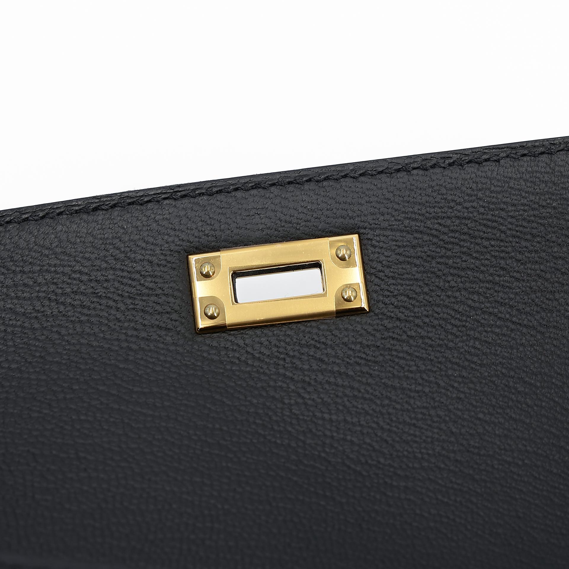 Brand New ( Rank N ) HERMÈS Limited Edition Kelly 20 en Desordre Black (89) Epsom Gold hardware B (2023) - 13