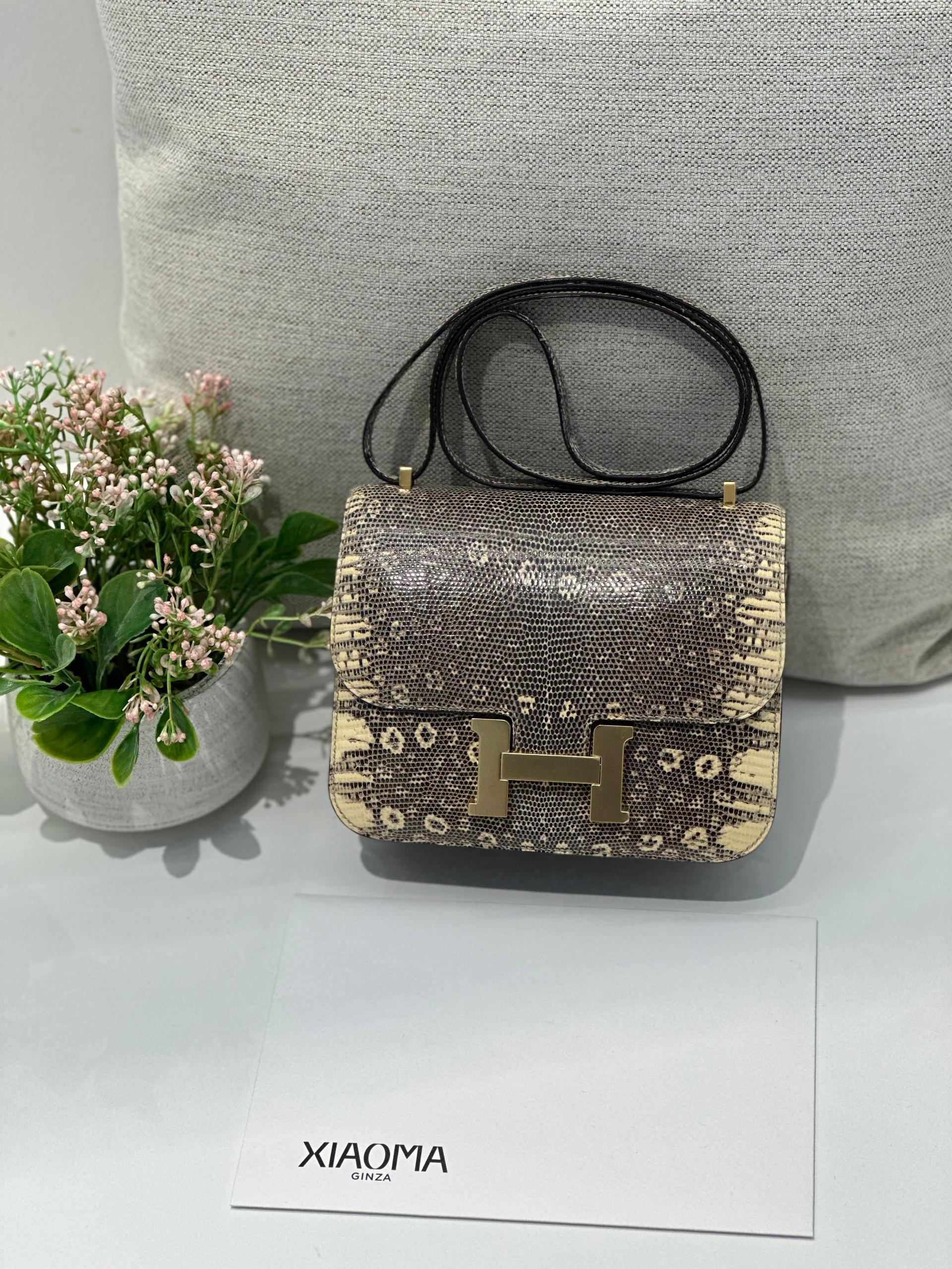 Very Good ( Rank A) HERMÈS Constance Mini Ombre (1B) Lizard Gold hardware Y (2020) - 4