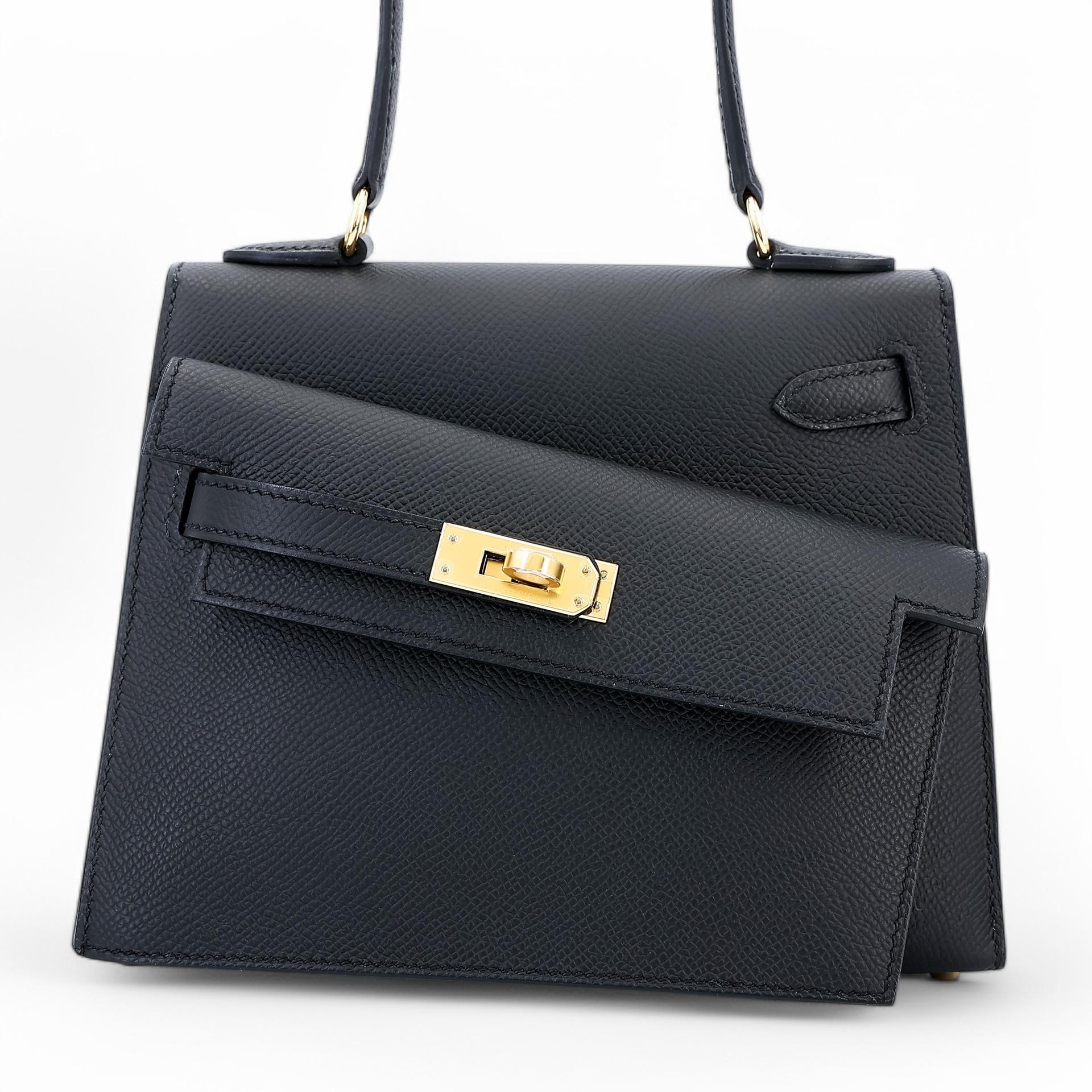 Brand New ( Rank N ) HERMÈS Limited Edition Kelly 20 en Desordre Black (89) Epsom Gold hardware B (2023) - 1