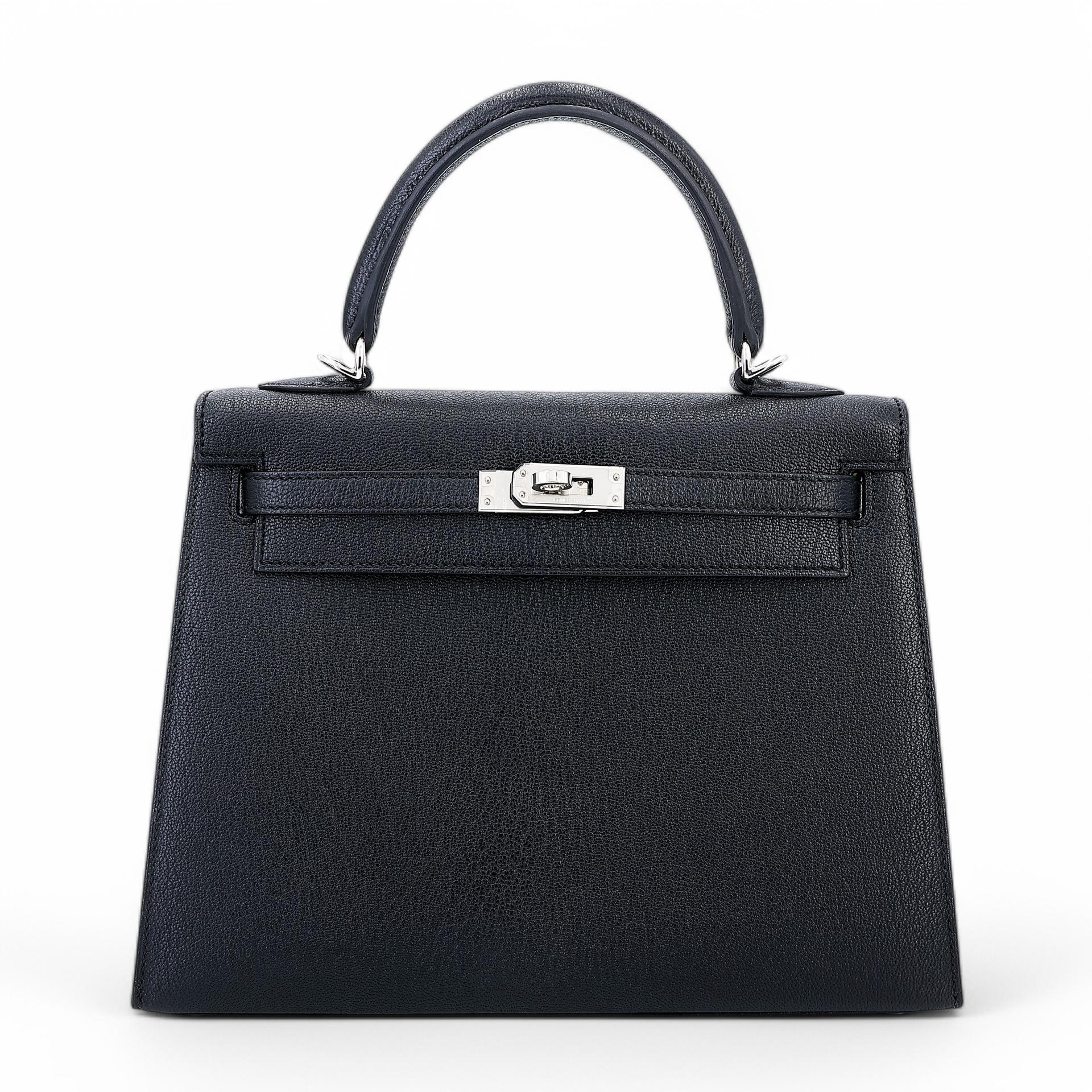 K*w様 【極美品】エルメス ケリー ダービー ロイヤル 黒 ケリー25 セリエ ブラック (89) ライム (9R) | GINZA XIAOMA