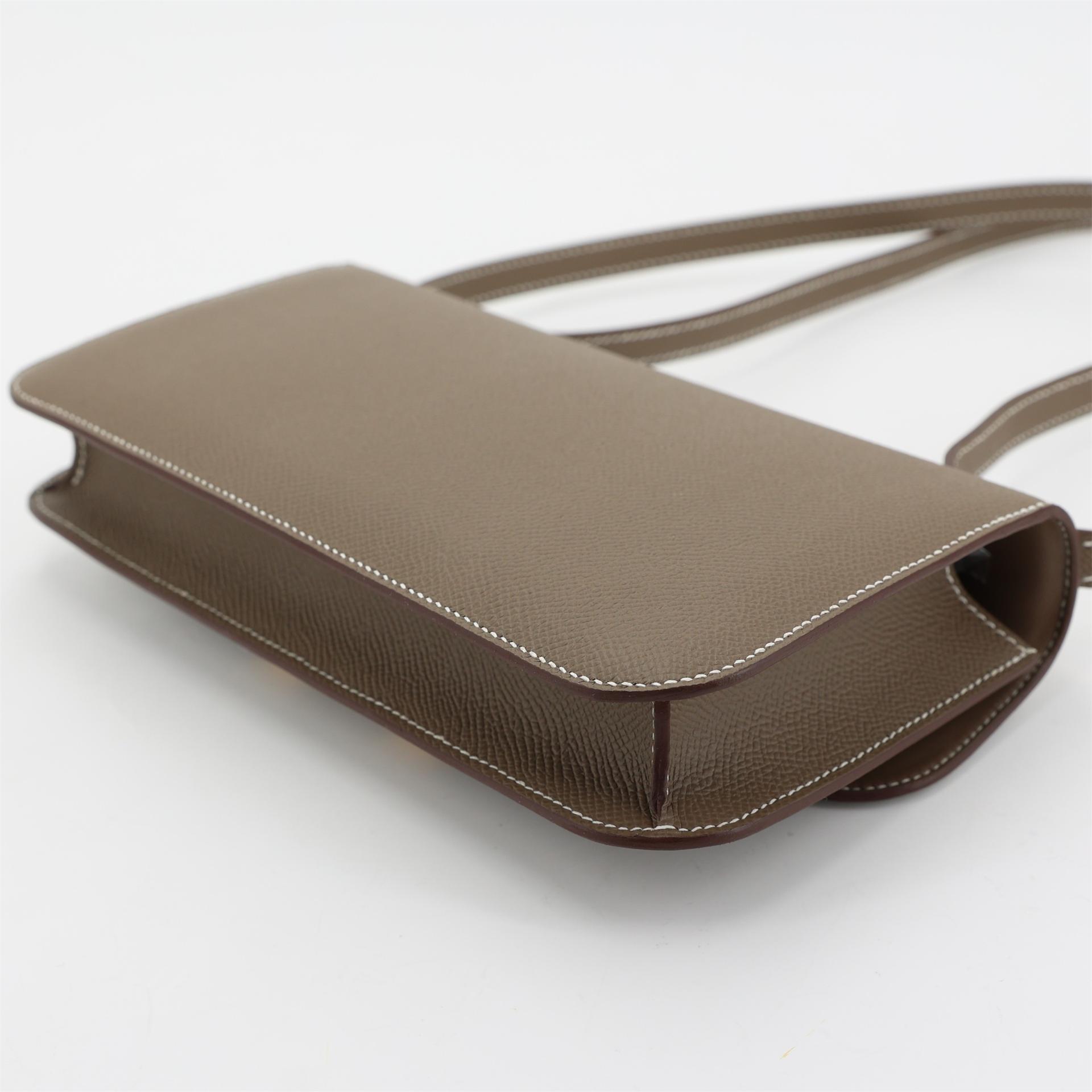 Brand New ( Rank N ) HERMÈS Constance Elan Etoupe (18) Epsom Gold hardware W (2024) - 7