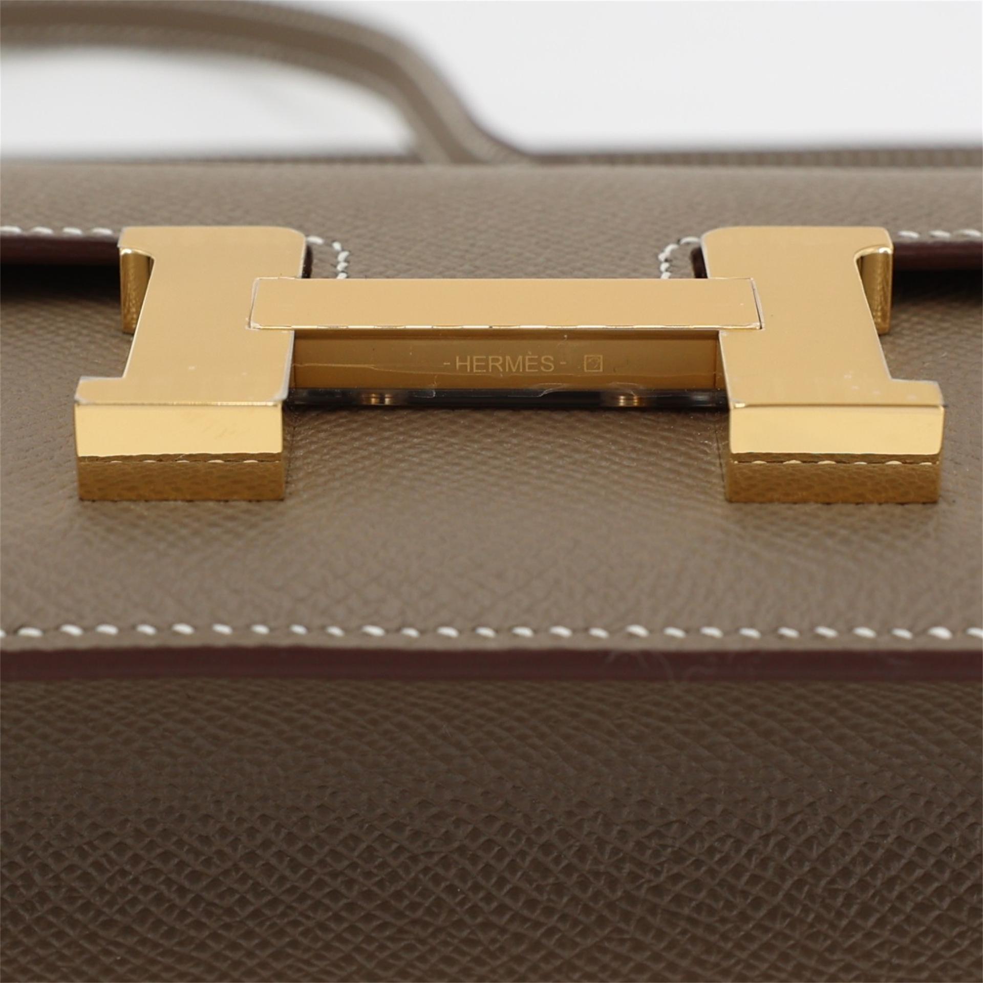 Brand New ( Rank N ) HERMÈS Constance Elan Etoupe (18) Epsom Gold hardware W (2024) - 8