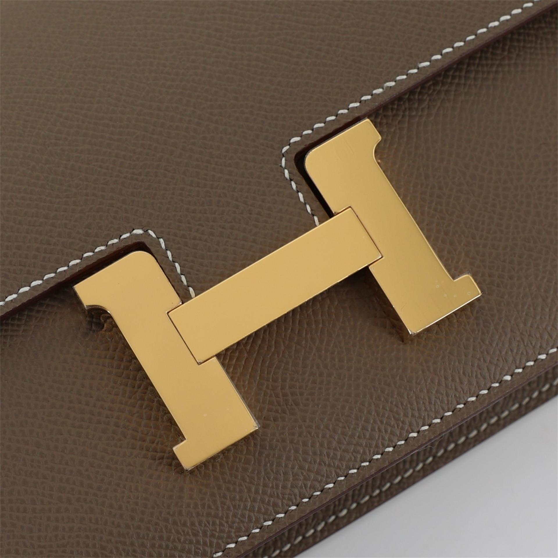 Brand New ( Rank N ) HERMÈS Constance Elan Etoupe (18) Epsom Gold hardware W (2024) - 9
