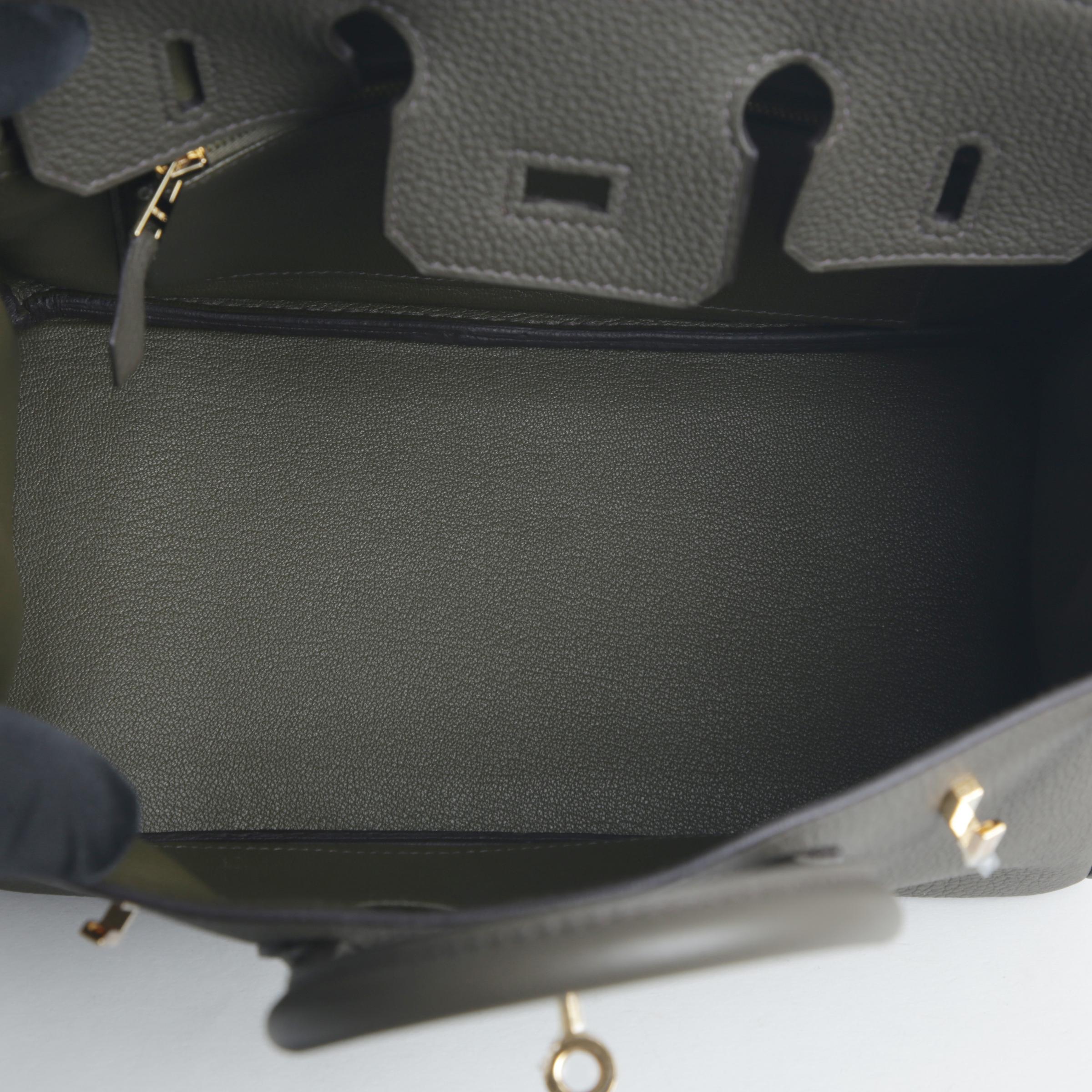 Brand New ( Rank N )  HERMÈS  Birkin 25 Vert Maquis (G8) Togo Gold hardware W (2024) - 10